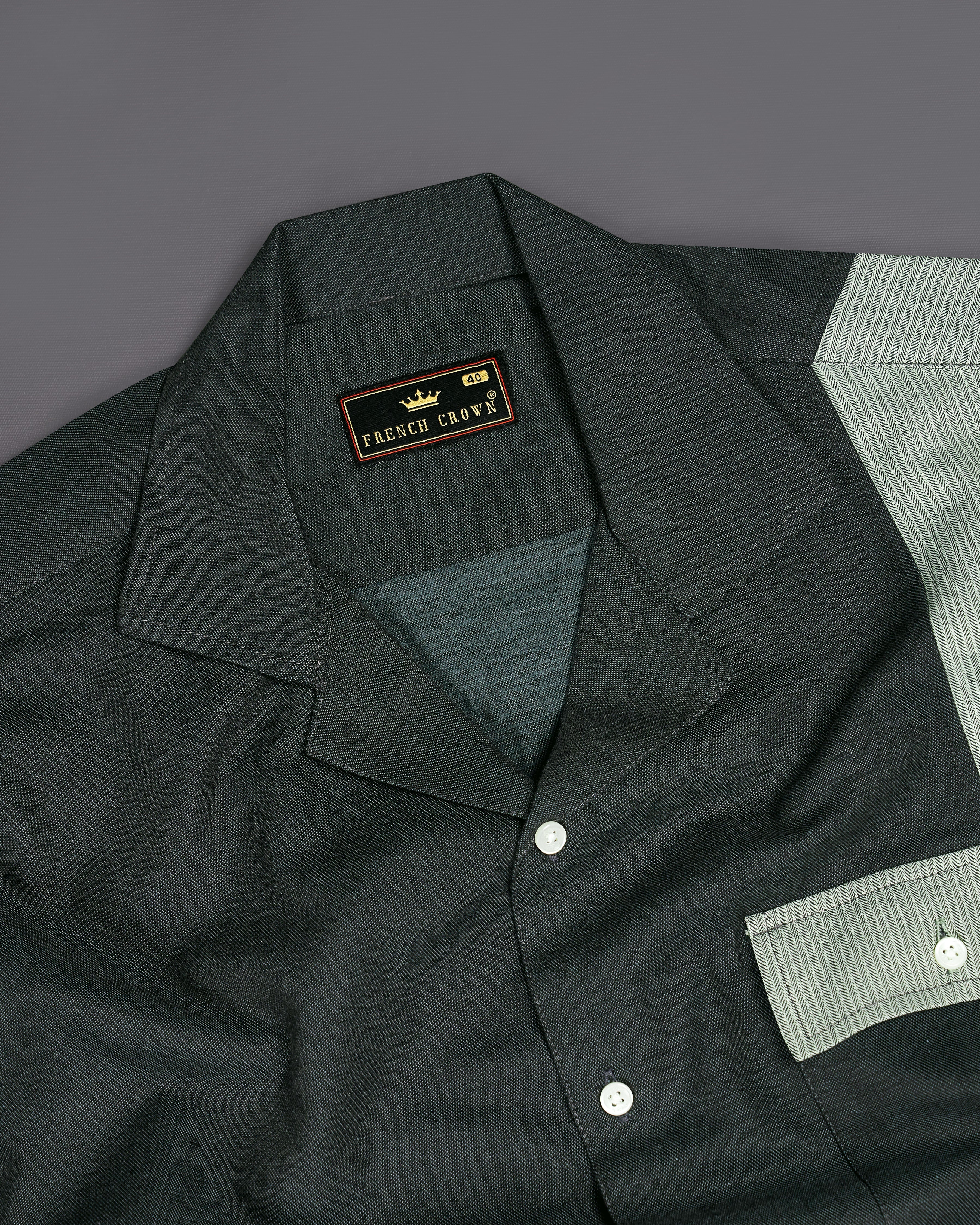 Gunmetal with Edgewater Green Twill Premium Cotton Designer Shirt 9266-CC-P192-38,9266-CC-P192-H-38,9266-CC-P192-39,9266-CC-P192-H-39,9266-CC-P192-40,9266-CC-P192-H-40,9266-CC-P192-42,9266-CC-P192-H-42,9266-CC-P192-44,9266-CC-P192-H-44,9266-CC-P192-46,9266-CC-P192-H-46,9266-CC-P192-48,9266-CC-P192-H-48,9266-CC-P192-50,9266-CC-P192-H-50,9266-CC-P192-52,9266-CC-P192-H-52	