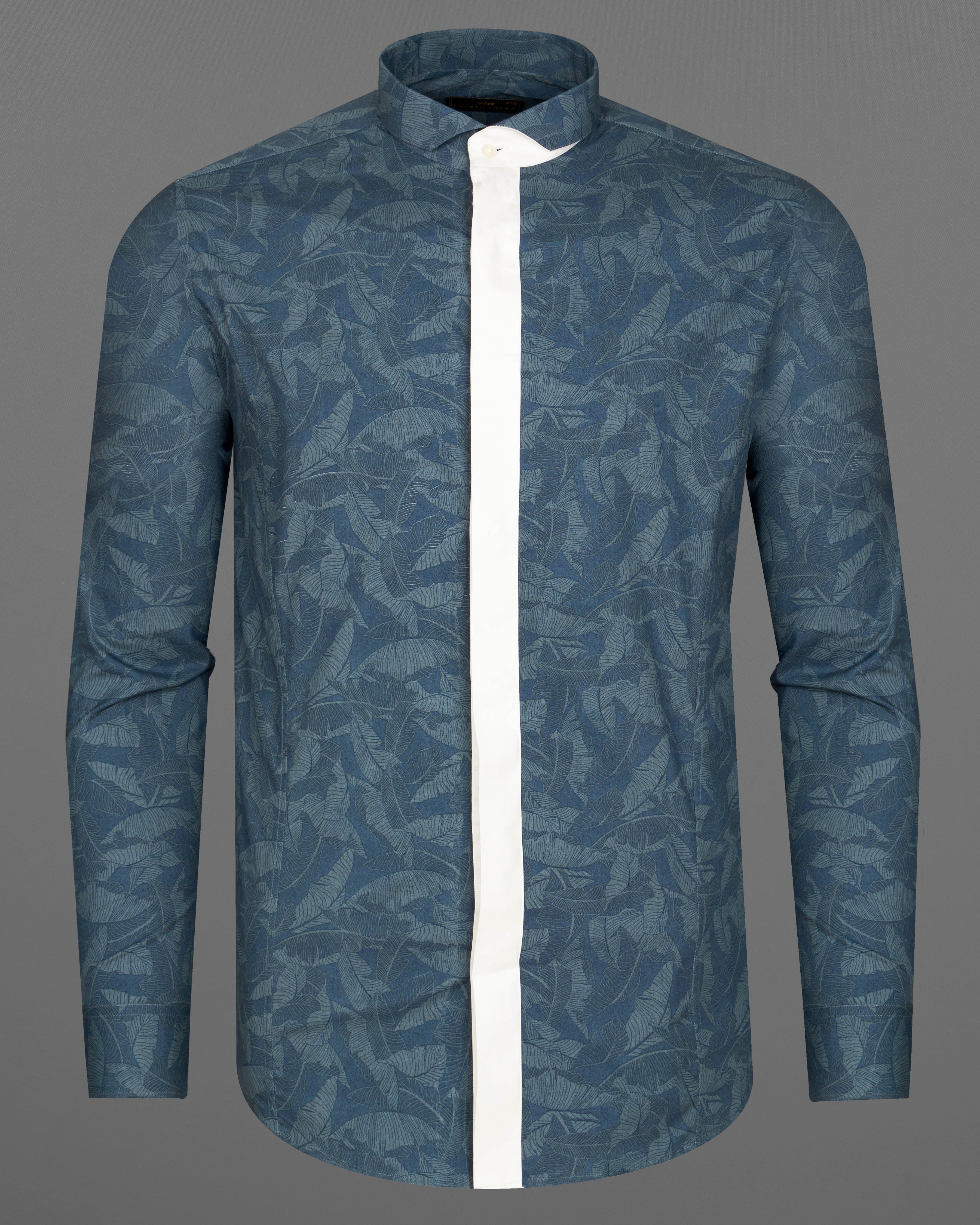 Rhino Blue Leaves Printed Premium Cotton Designer Shirt 9295-CA-P440-38,9295-CA-P440-H-38,9295-CA-P440-39,9295-CA-P440-H-39,9295-CA-P440-40,9295-CA-P440-H-40,9295-CA-P440-42,9295-CA-P440-H-42,9295-CA-P440-44,9295-CA-P440-H-44,9295-CA-P440-46,9295-CA-P440-H-46,9295-CA-P440-48,9295-CA-P440-H-48,9295-CA-P440-50,9295-CA-P440-H-50,9295-CA-P440-52,9295-CA-P440-H-52