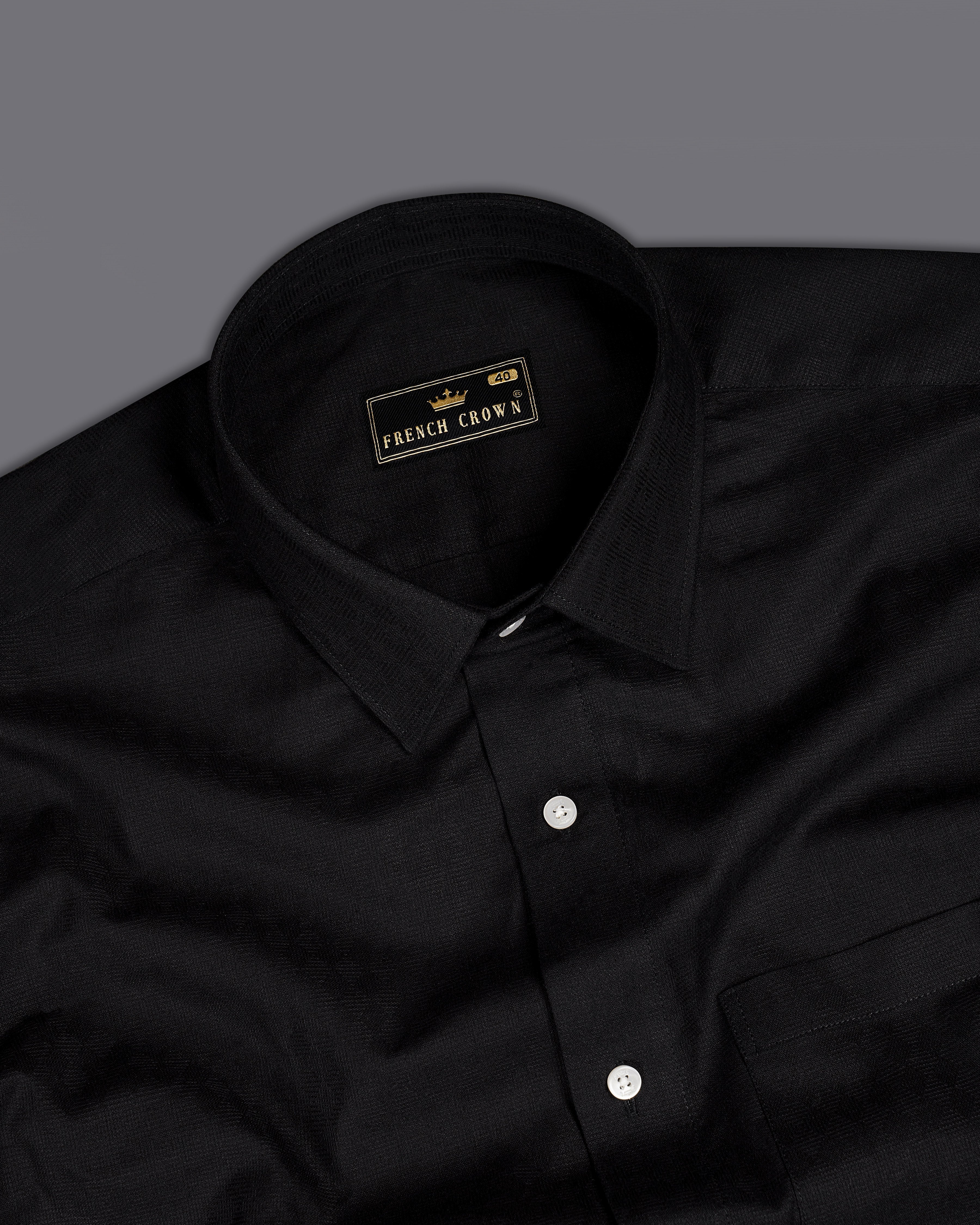 Jade Black Dobby Textured Premium Giza Cotton Shirt Jade Black Dobby Textured Premium Giza Cotton Shirt9314-38, 9314-H-38, 9314-39, 9314-H-39, 9314-40, 9314-H-40, 9314-42, 9314-H-42, 9314-44, 9314-H-44, 9314-46, 9314-H-46, 9314-48, 9314-H-48, 9314-50, 9314-H-50, 9314-52, 9314-H-52