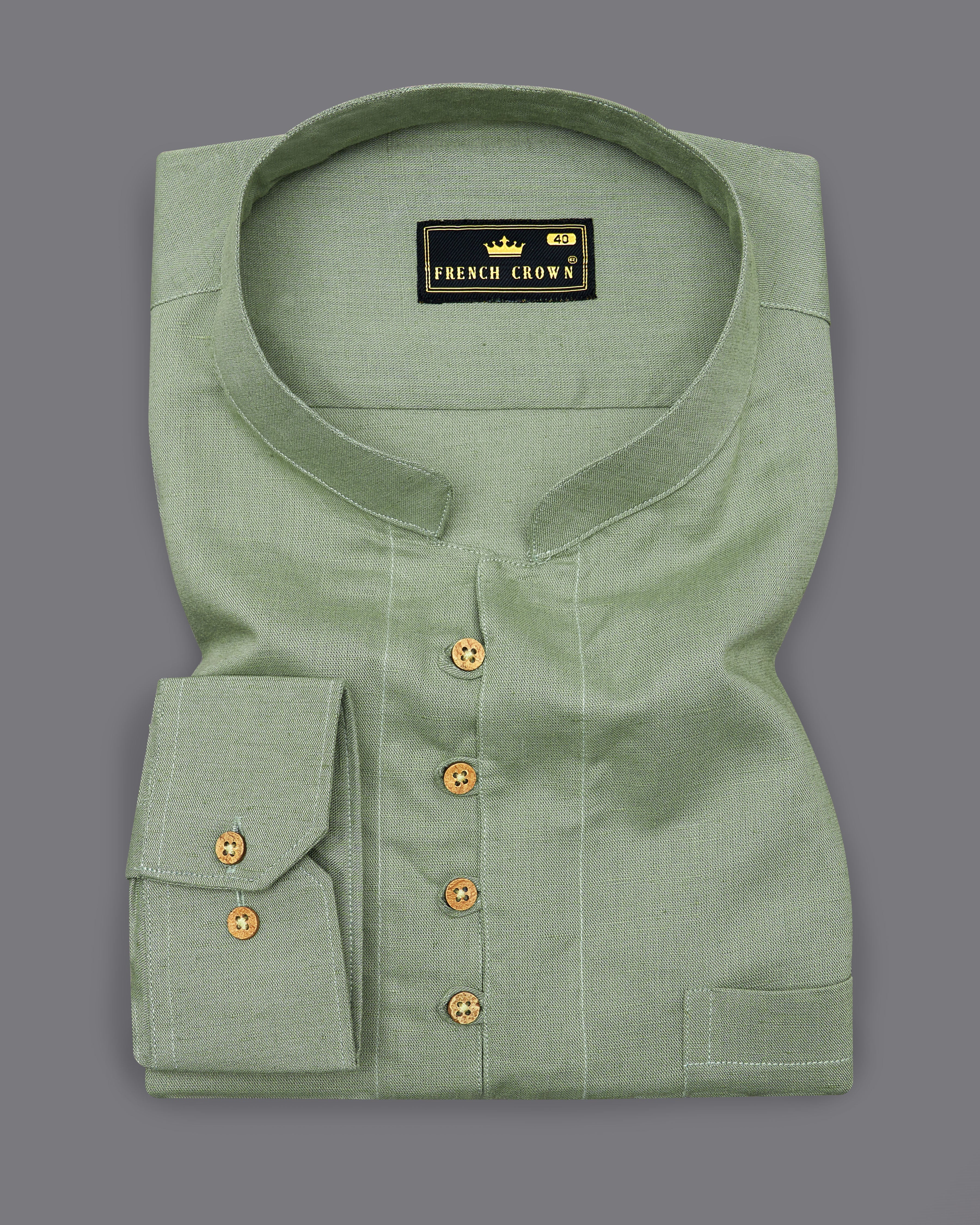 Oyster Green Luxurious Linen Kurta Shirt 9320-KS-38, 9320-KS-H-38, 9320-KS-39, 9320-KS-H-39, 9320-KS-40, 9320-KS-H-40, 9320-KS-42, 9320-KS-H-42, 9320-KS-44, 9320-KS-H-44, 9320-KS-46, 9320-KS-H-46, 9320-KS-48, 9320-KS-H-48, 9320-KS-50, 9320-KS-H-50, 9320-KS-52, 9320-KS-H-52