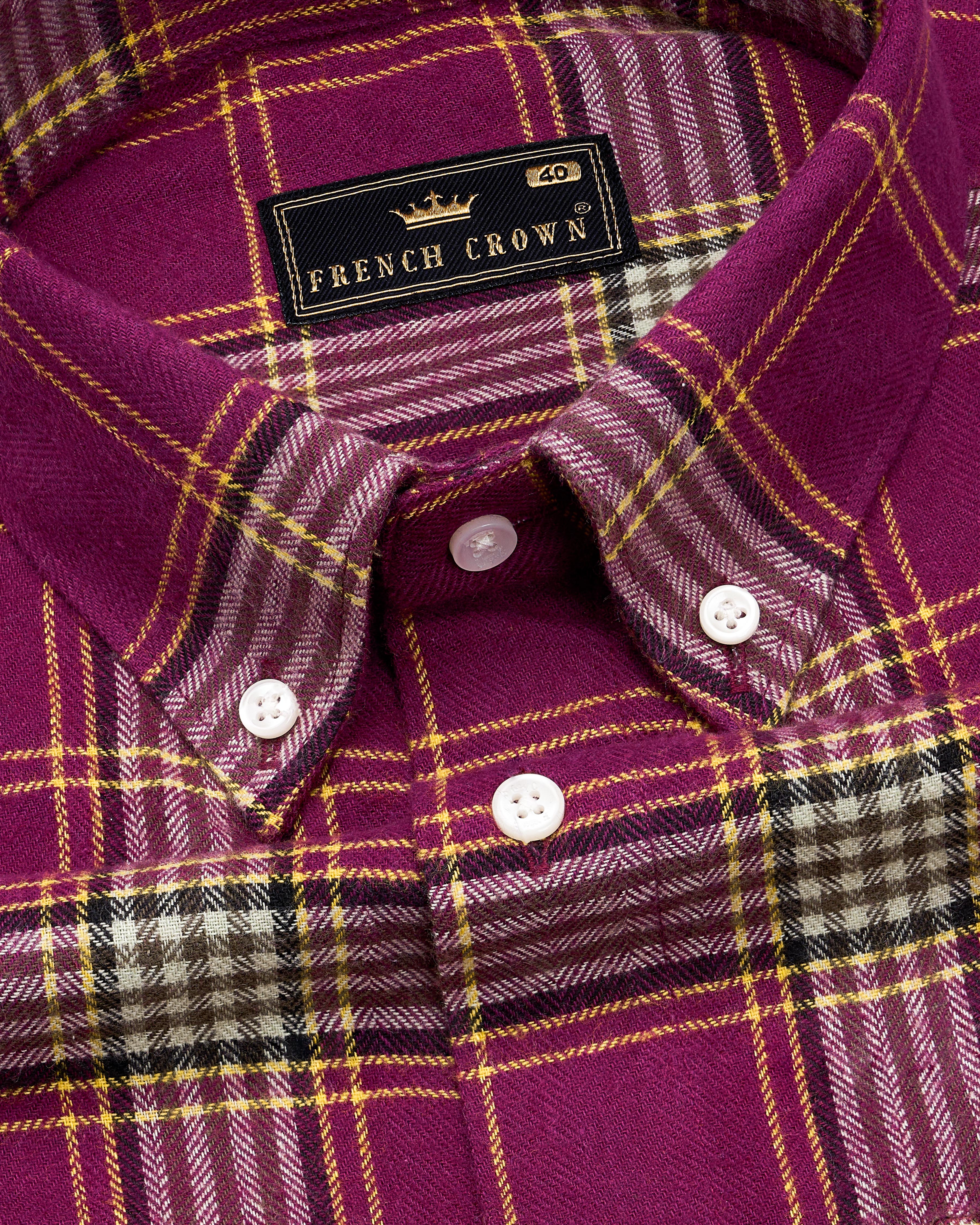 Violet Plaid Flannel Button-Down Shirt 9342-BD-38, 9342-BD-H-38, 9342-BD-39, 9342-BD-H-39, 9342-BD-40, 9342-BD-H-40, 9342-BD-42, 9342-BD-H-42, 9342-BD-44, 9342-BD-H-44, 9342-BD-46, 9342-BD-H-46, 9342-BD-48, 9342-BD-H-48, 9342-BD-50, 9342-BD-H-50, 9342-BD-52, 9342-BD-H-52