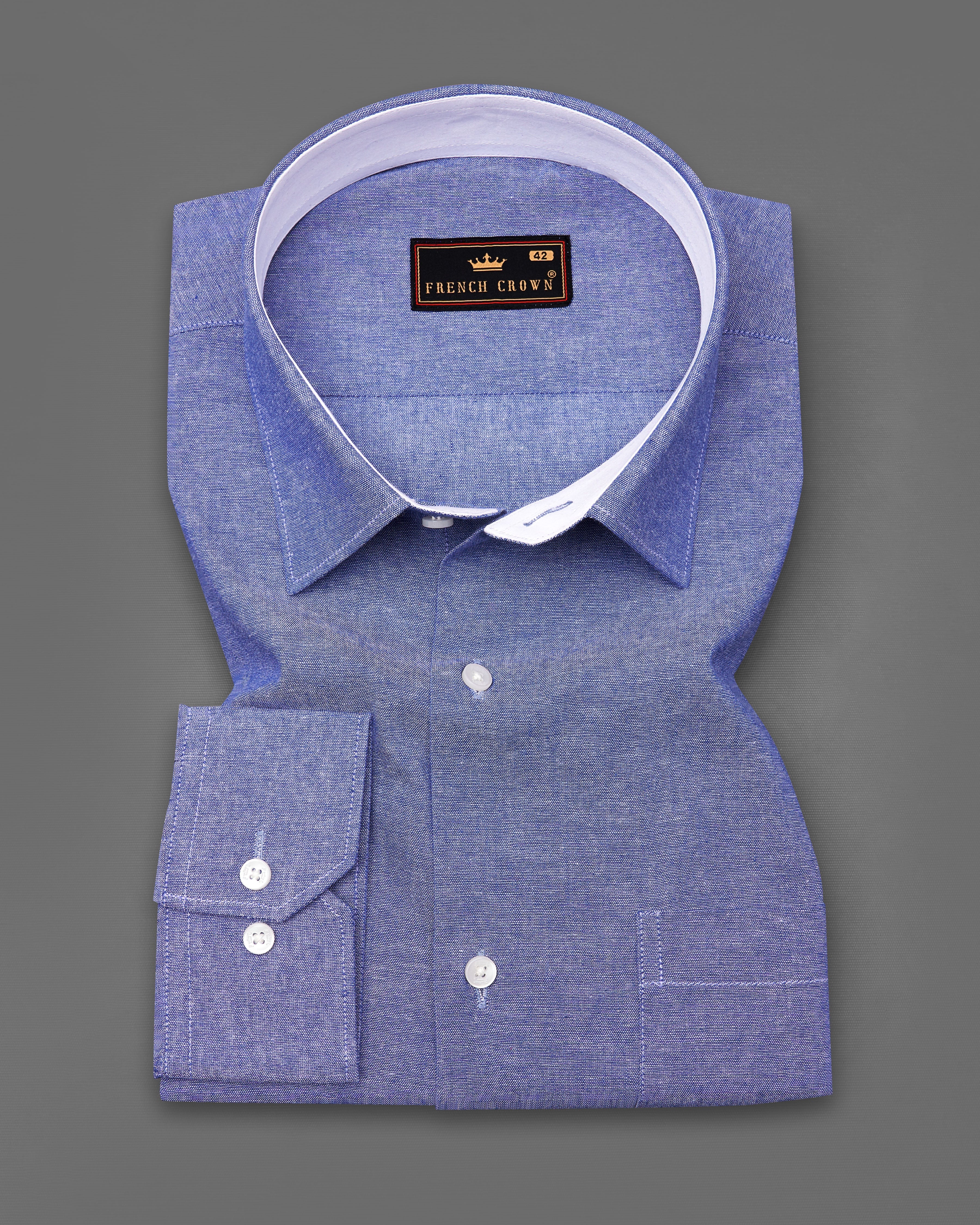 Scampi Blue Luxurious Linen Shirt 9353-CP-38, 9353-CP-H-38, 9353-CP-39, 9353-CP-H-39, 9353-CP-40, 9353-CP-H-40, 9353-CP-42, 9353-CP-H-42, 9353-CP-44, 9353-CP-H-44, 9353-CP-46, 9353-CP-H-46, 9353-CP-48, 9353-CP-H-48, 9353-CP-50, 9353-CP-H-50, 9353-CP-52, 9353-CP-H-52