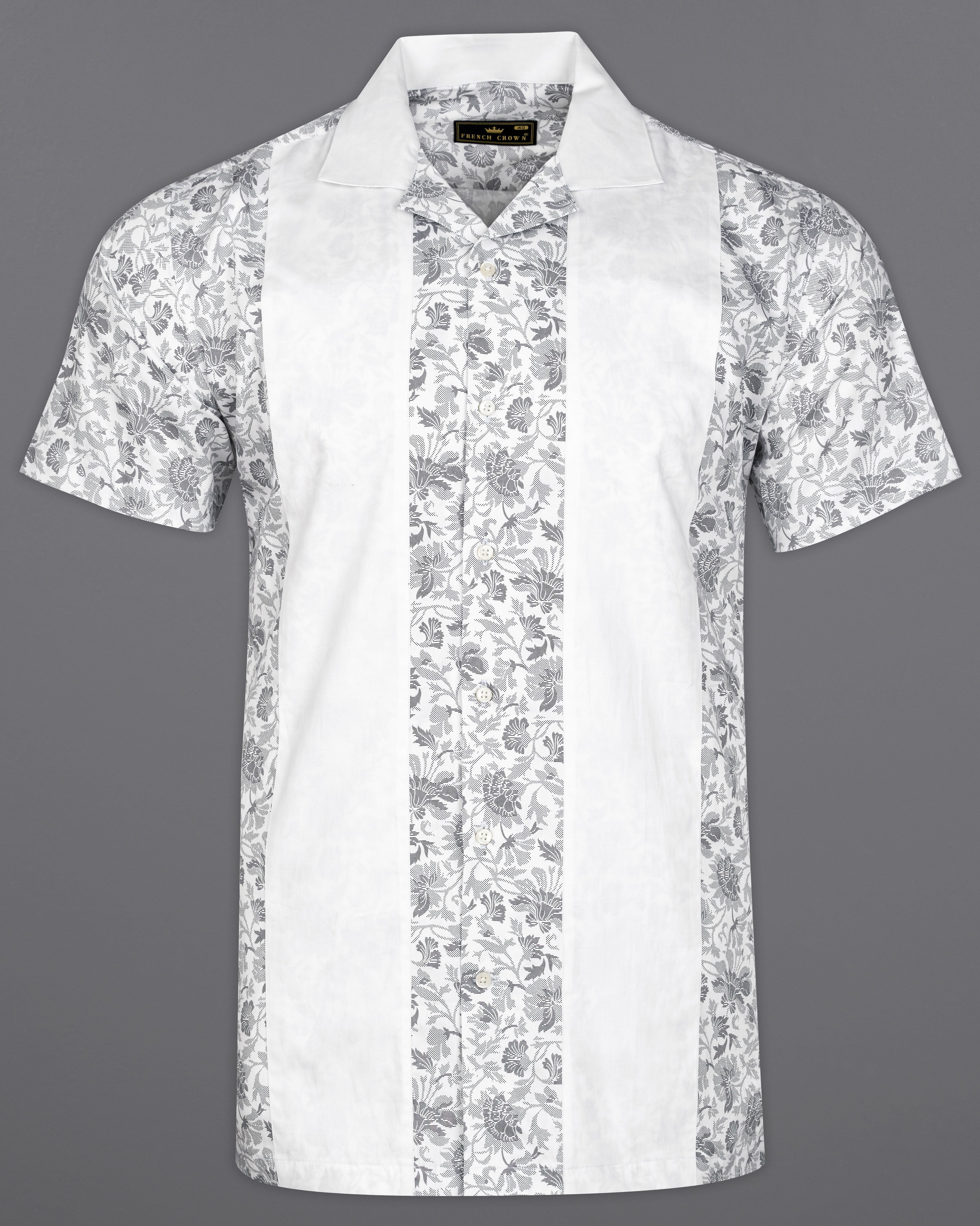 Bright White with Storm Dust Gray Floral Printed Super Soft Premium Cotton Shirt 9354-CC-SS-P480-38, 9354-CC-SS-P480-H-38, 9354-CC-SS-P480-39, 9354-CC-SS-P480-H-39, 9354-CC-SS-P480-40, 9354-CC-SS-P480-H-40, 9354-CC-SS-P480-42, 9354-CC-SS-P480-H-42, 9354-CC-SS-P480-44, 9354-CC-SS-P480-H-44, 9354-CC-SS-P480-46, 9354-CC-SS-P480-H-46, 9354-CC-SS-P480-48, 9354-CC-SS-P480-H-48, 9354-CC-SS-P480-50, 9354-CC-SS-P480-H-50, 9354-CC-SS-P480-52, 9354-CC-SS-P480-H-52