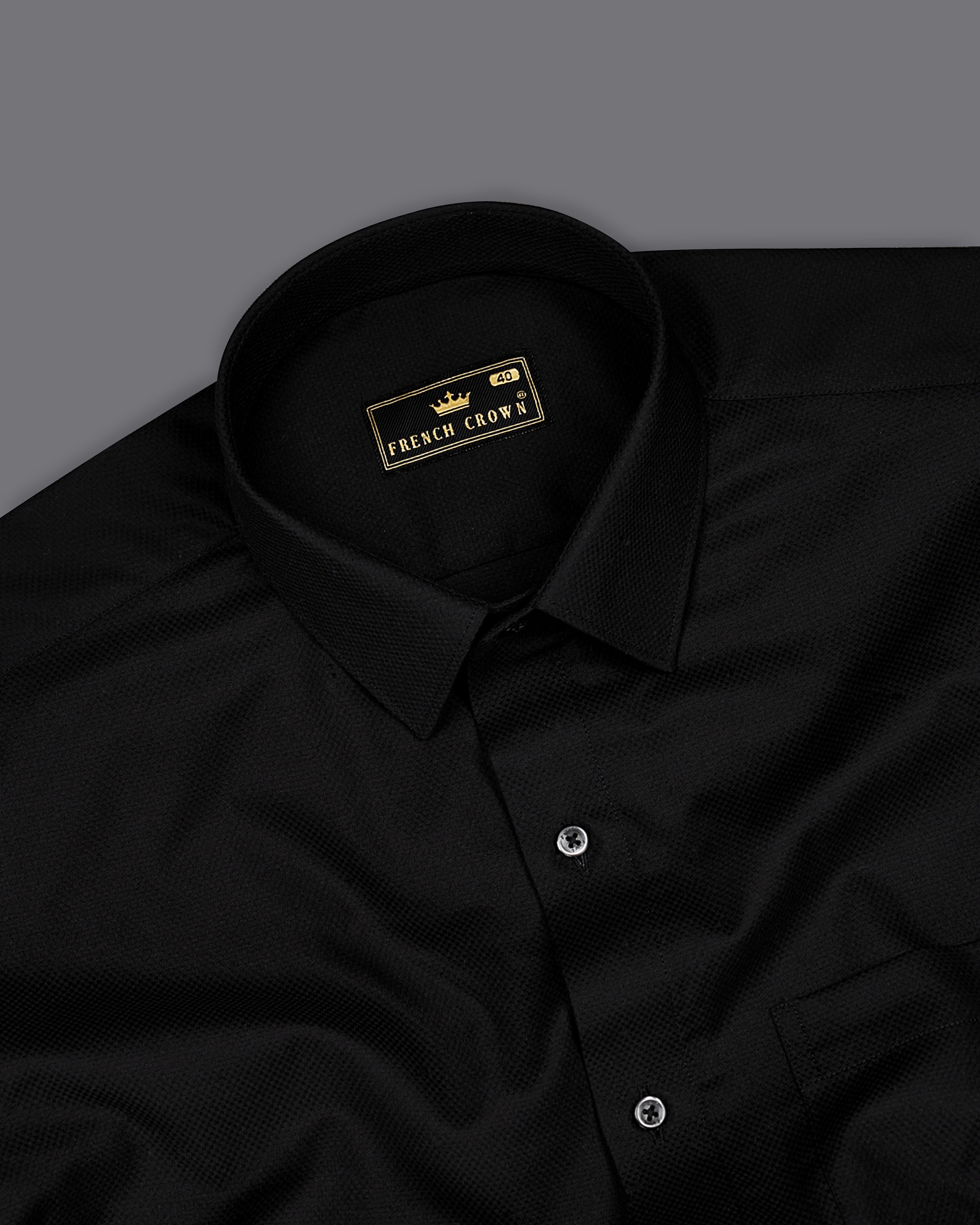 Jade Black Dobby Textured Premium Giza Cotton Shirt 9367-BLK-38, 9367-BLK-H-38, 9367-BLK-39, 9367-BLK-H-39, 9367-BLK-40, 9367-BLK-H-40, 9367-BLK-42, 9367-BLK-H-42, 9367-BLK-44, 9367-BLK-H-44, 9367-BLK-46, 9367-BLK-H-46, 9367-BLK-48, 9367-BLK-H-48, 9367-BLK-50, 9367-BLK-H-50, 9367-BLK-52, 9367-BLK-H-52