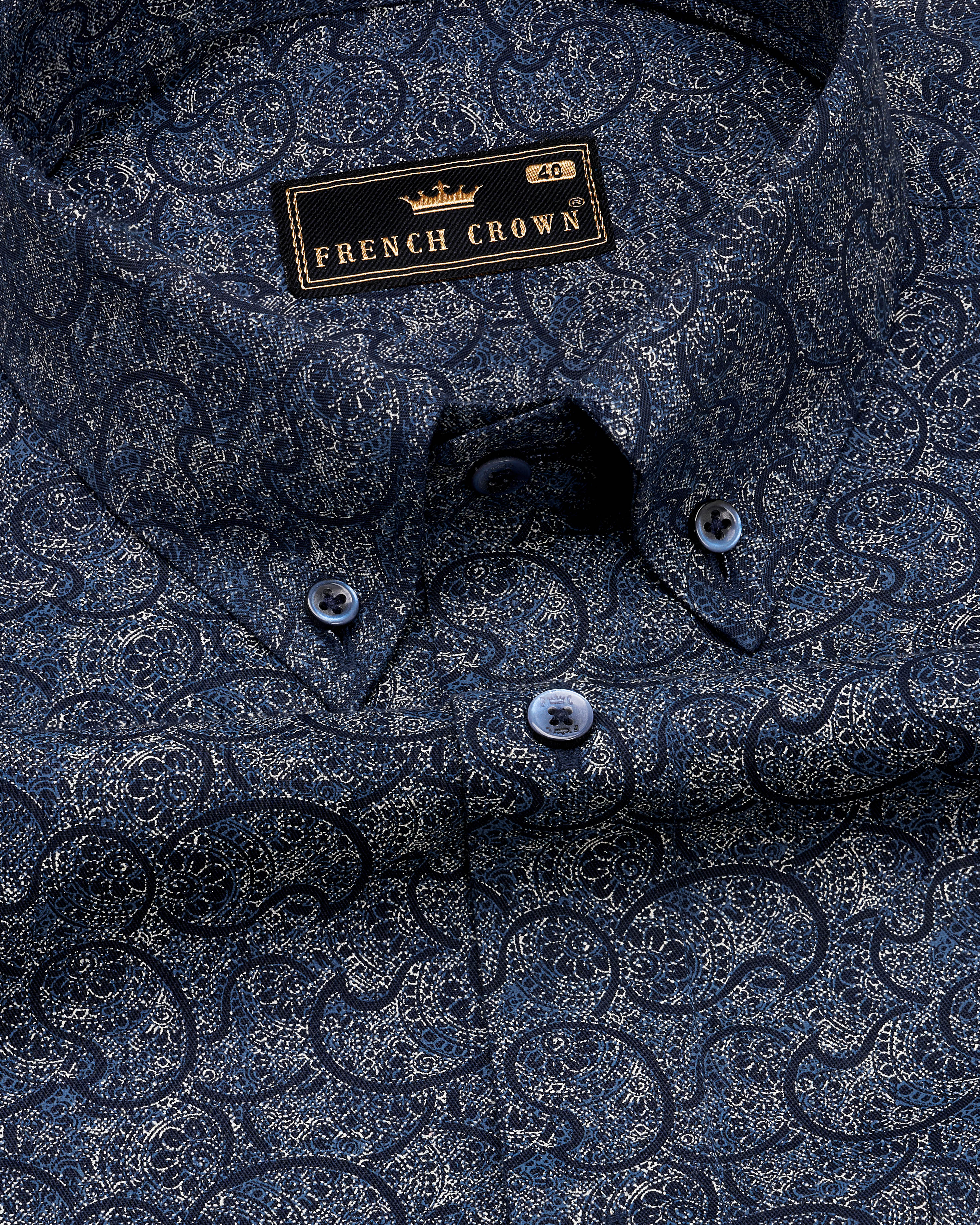 Rhino Blue with Vulcan Black Paisley Textured Royal Oxford Shirt 9403-BD-BLE-38, 9403-BD-BLE-H-38, 9403-BD-BLE-39, 9403-BD-BLE-H-39, 9403-BD-BLE-40, 9403-BD-BLE-H-40, 9403-BD-BLE-42, 9403-BD-BLE-H-42, 9403-BD-BLE-44, 9403-BD-BLE-H-44, 9403-BD-BLE-46, 9403-BD-BLE-H-46, 9403-BD-BLE-48, 9403-BD-BLE-H-48, 9403-BD-BLE-50, 9403-BD-BLE-H-50, 9403-BD-BLE-52, 9403-BD-BLE-H-52