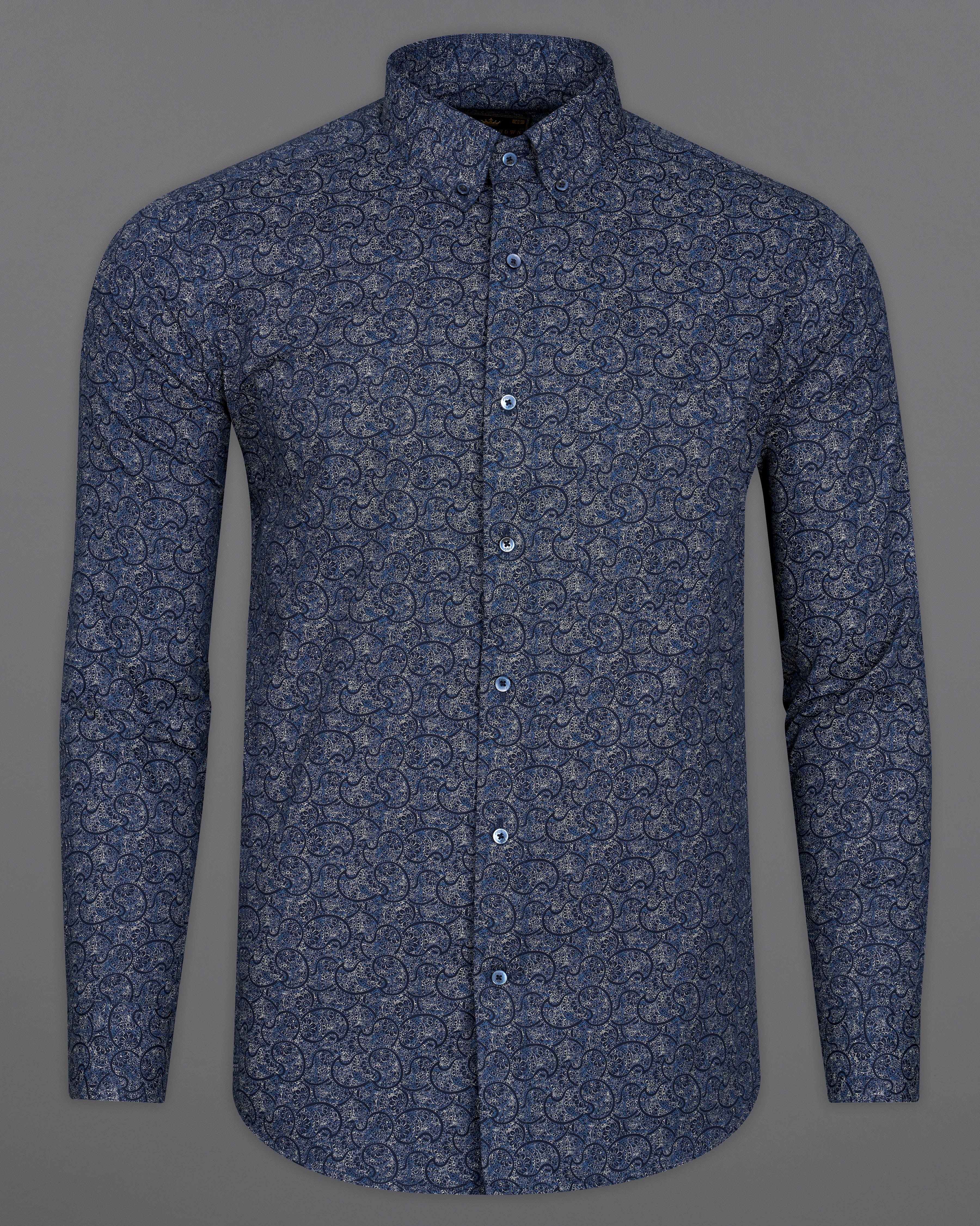 Rhino Blue with Vulcan Black Paisley Textured Royal Oxford Shirt 9403-BD-BLE-38, 9403-BD-BLE-H-38, 9403-BD-BLE-39, 9403-BD-BLE-H-39, 9403-BD-BLE-40, 9403-BD-BLE-H-40, 9403-BD-BLE-42, 9403-BD-BLE-H-42, 9403-BD-BLE-44, 9403-BD-BLE-H-44, 9403-BD-BLE-46, 9403-BD-BLE-H-46, 9403-BD-BLE-48, 9403-BD-BLE-H-48, 9403-BD-BLE-50, 9403-BD-BLE-H-50, 9403-BD-BLE-52, 9403-BD-BLE-H-52