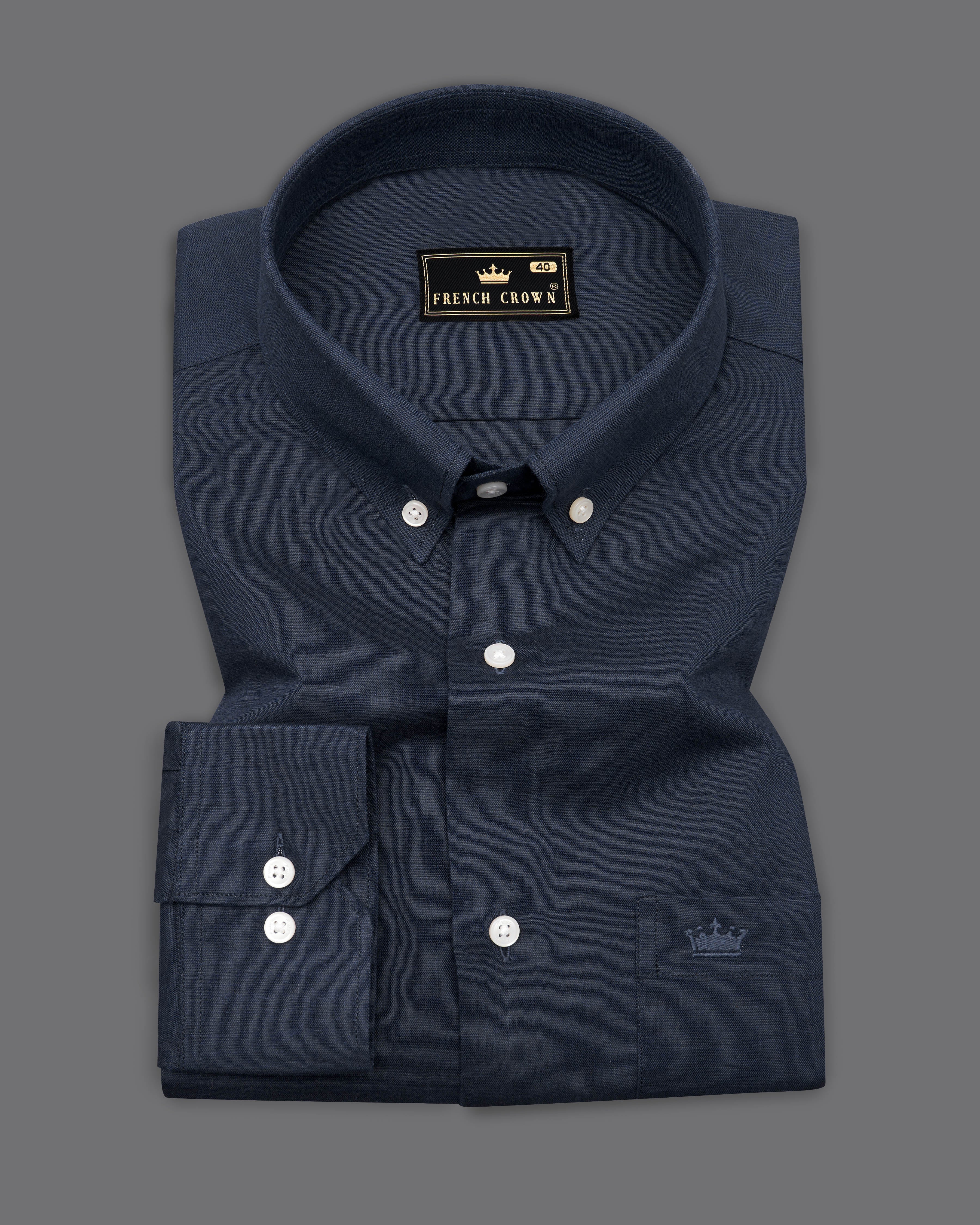 Firefly Navy Blue Luxurious Linen Shirt 9434-BD-38, 9434-BD-H-38, 9434-BD-39, 9434-BD-H-39, 9434-BD-40, 9434-BD-H-40, 9434-BD-42, 9434-BD-H-42, 9434-BD-44, 9434-BD-H-44, 9434-BD-46, 9434-BD-H-46, 9434-BD-48, 9434-BD-H-48, 9434-BD-50, 9434-BD-H-50, 9434-BD-52, 9434-BD-H-52