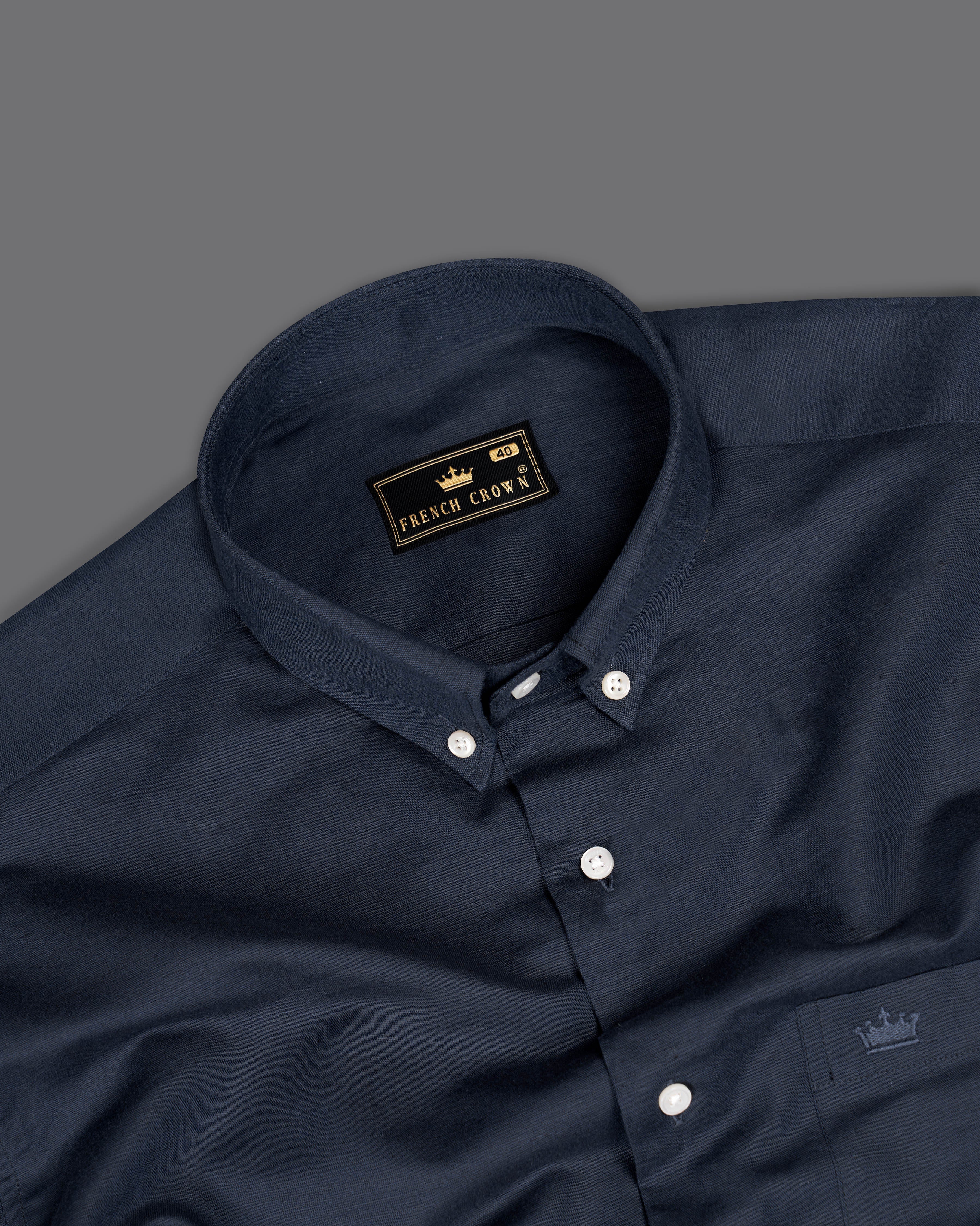 Firefly Navy Blue Luxurious Linen Shirt 9434-BD-38, 9434-BD-H-38, 9434-BD-39, 9434-BD-H-39, 9434-BD-40, 9434-BD-H-40, 9434-BD-42, 9434-BD-H-42, 9434-BD-44, 9434-BD-H-44, 9434-BD-46, 9434-BD-H-46, 9434-BD-48, 9434-BD-H-48, 9434-BD-50, 9434-BD-H-50, 9434-BD-52, 9434-BD-H-52