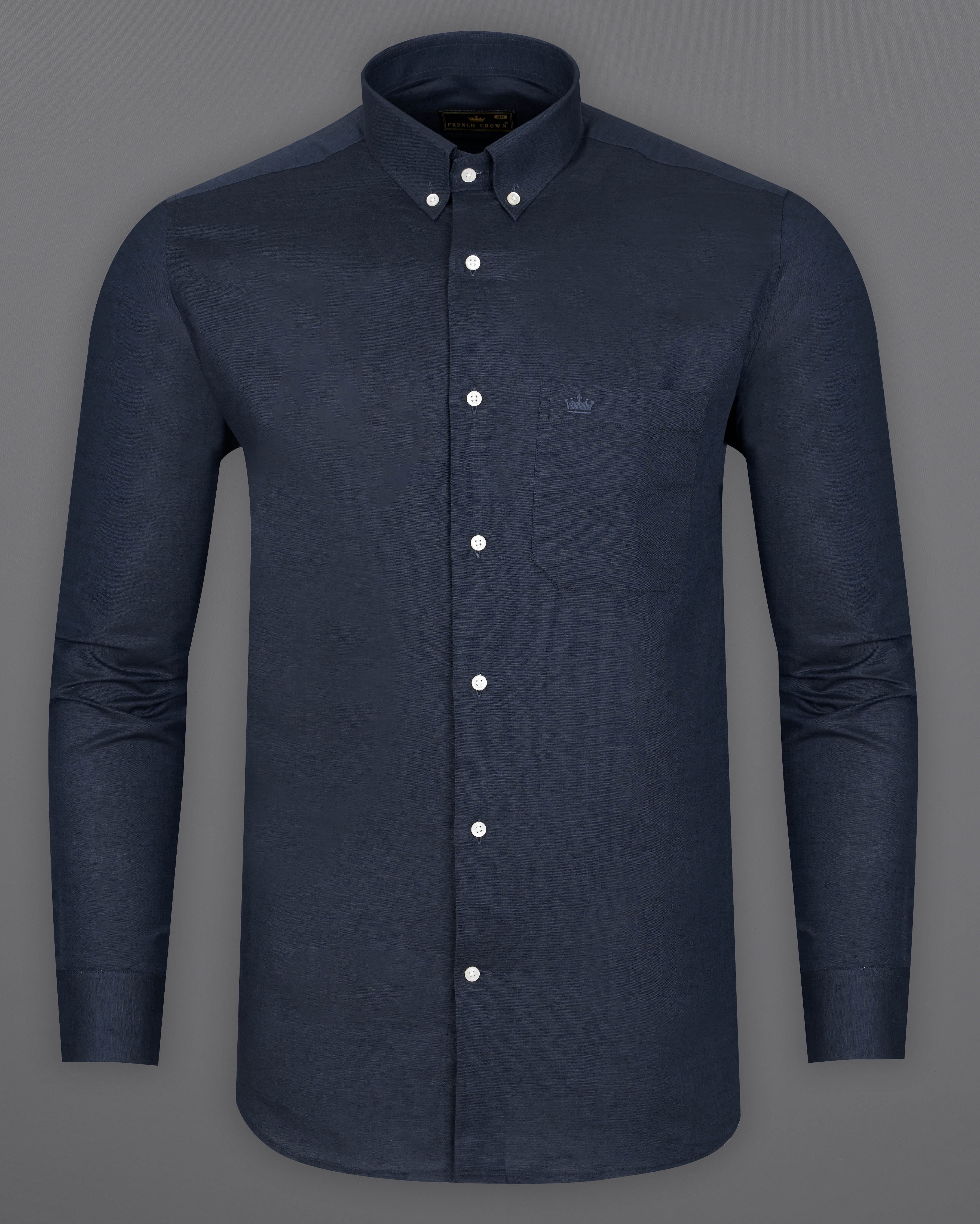 Firefly Navy Blue Luxurious Linen Shirt 9434-BD-38, 9434-BD-H-38, 9434-BD-39, 9434-BD-H-39, 9434-BD-40, 9434-BD-H-40, 9434-BD-42, 9434-BD-H-42, 9434-BD-44, 9434-BD-H-44, 9434-BD-46, 9434-BD-H-46, 9434-BD-48, 9434-BD-H-48, 9434-BD-50, 9434-BD-H-50, 9434-BD-52, 9434-BD-H-52