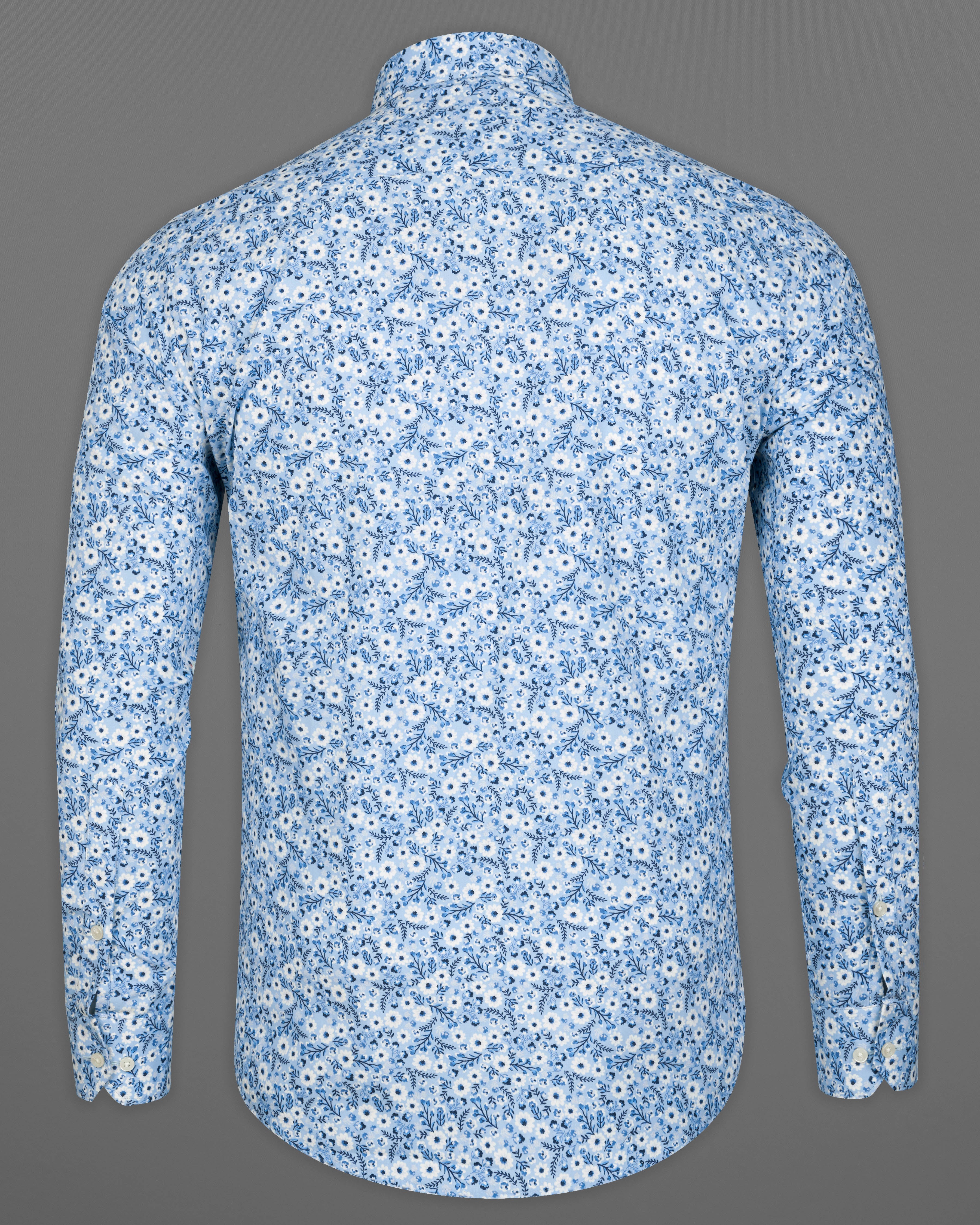 Zodiac Blue and White Ditsy Printed Premium Cotton Shirt 9436-BD-38, 9436-BD-H-38, 9436-BD-39, 9436-BD-H-39, 9436-BD-40, 9436-BD-H-40, 9436-BD-42, 9436-BD-H-42, 9436-BD-44, 9436-BD-H-44, 9436-BD-46, 9436-BD-H-46, 9436-BD-48, 9436-BD-H-48, 9436-BD-50, 9436-BD-H-50, 9436-BD-52, 9436-BD-H-52