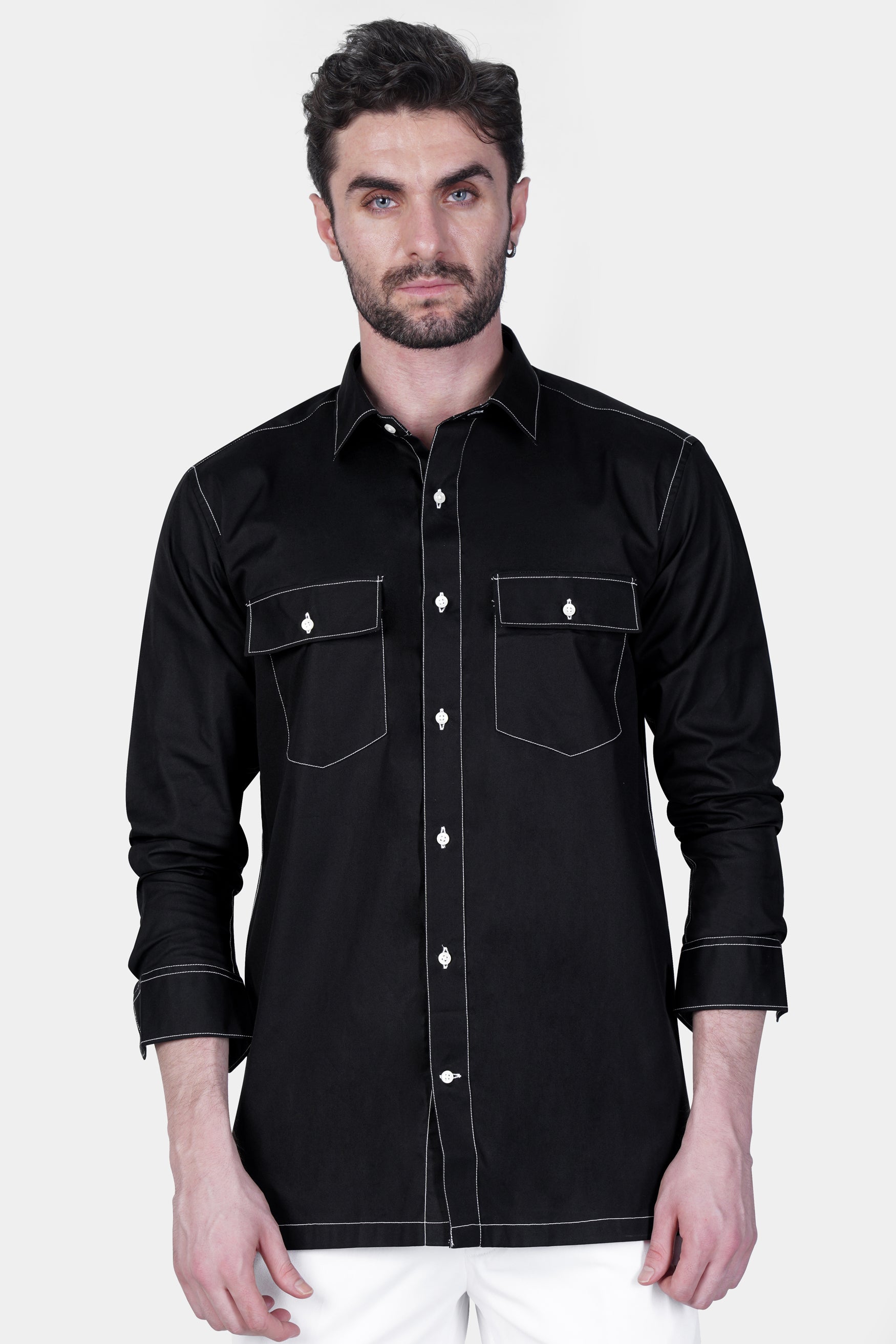 Jade Black Royal Oxford Designer Shirt