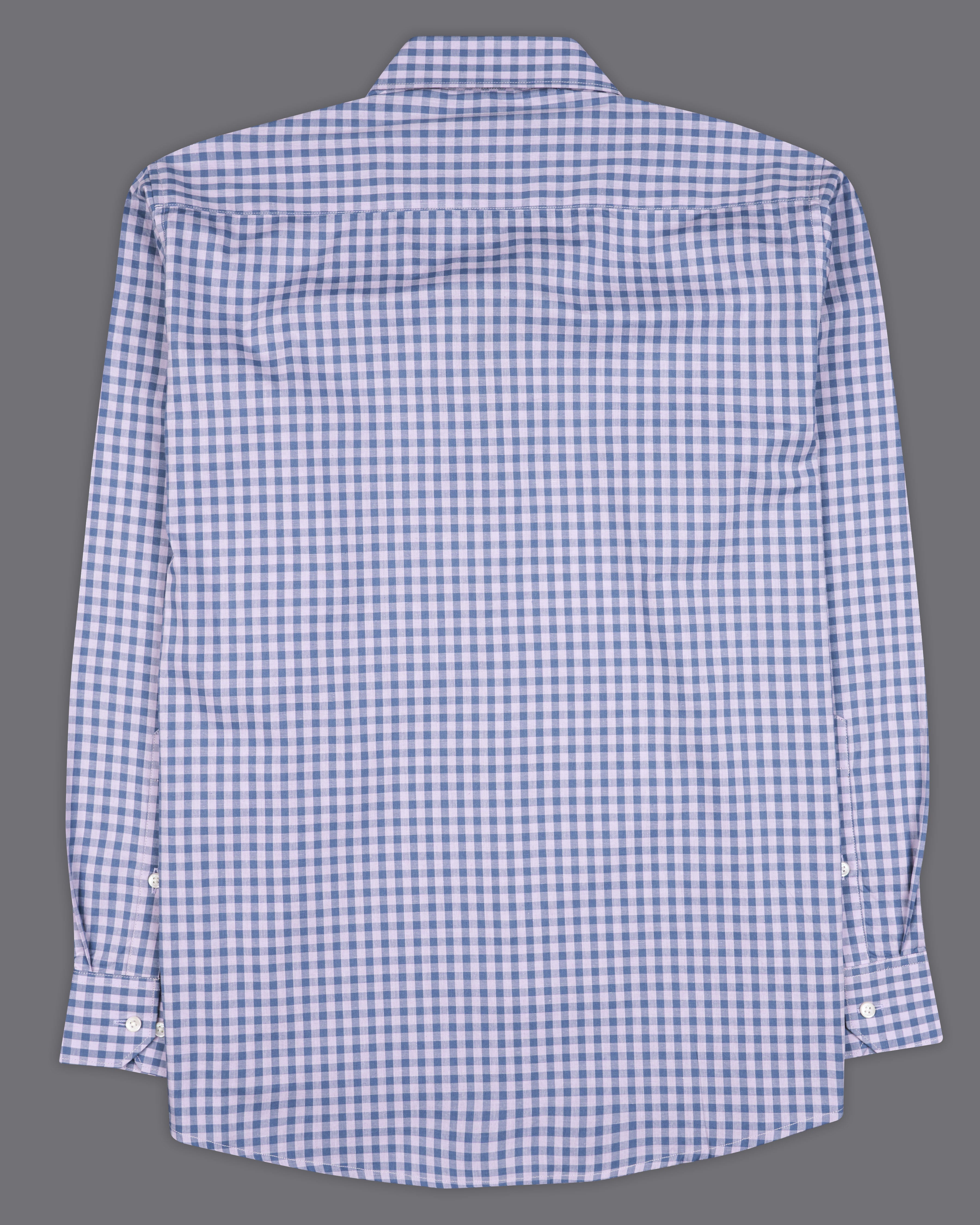 Moonraker Purple and Dianne Blue Gingham Premium Cotton Shirt 9508-38, 9508-H-38, 9508-39, 9508-H-39, 9508-40, 9508-H-40, 9508-42, 9508-H-42, 9508-44, 9508-H-44, 9508-46, 9508-H-46, 9508-48, 9508-H-48, 9508-50, 9508-H-50, 9508-52, 9508-H-52