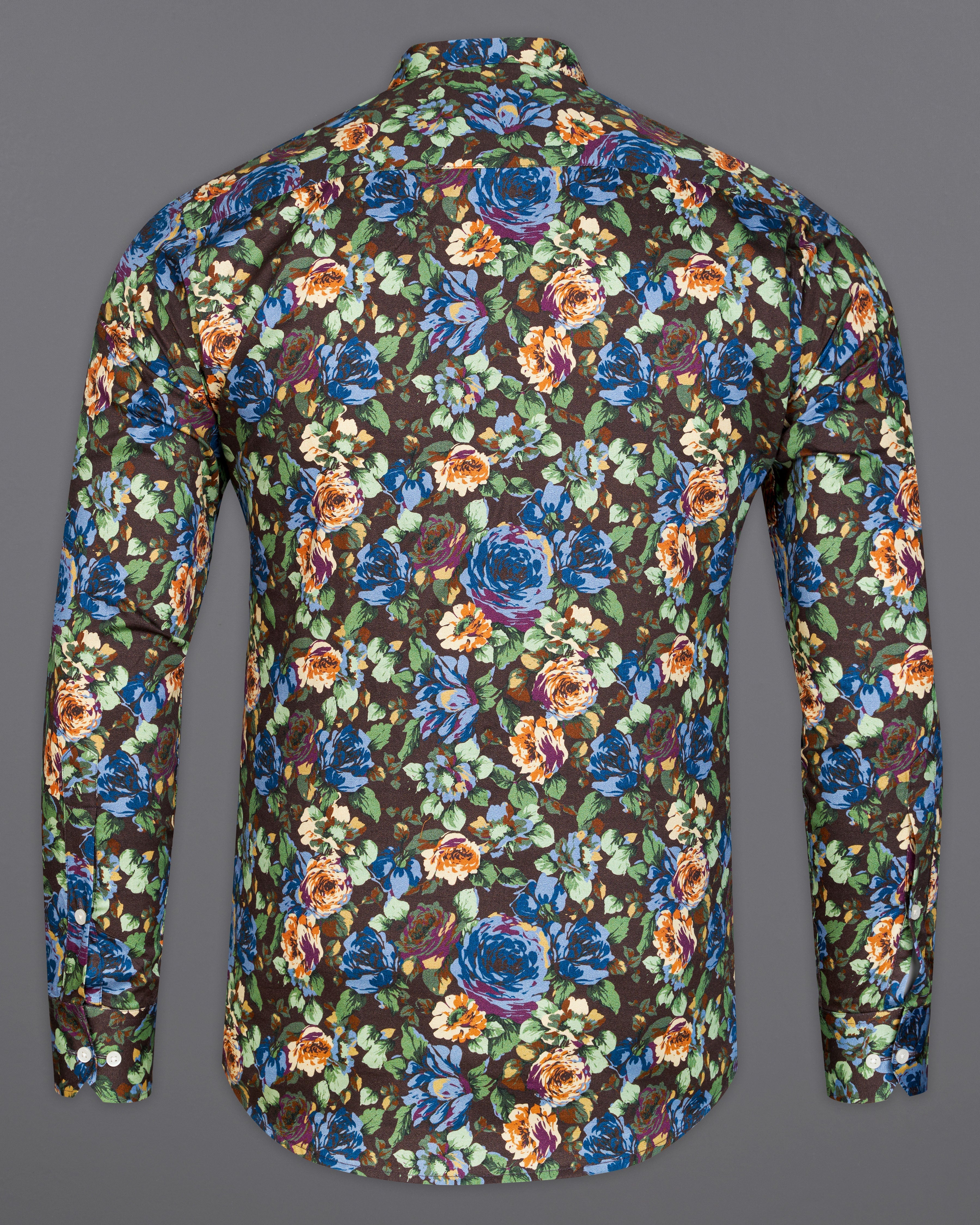 Matterhorn Brown with Multicolour Floral Printed Super Soft Premium Cotton Shirt 9521-M-38, 9521-M-H-38, 9521-M-39, 9521-M-H-39, 9521-M-40, 9521-M-H-40, 9521-M-42, 9521-M-H-42, 9521-M-44, 9521-M-H-44, 9521-M-46, 9521-M-H-46, 9521-M-48, 9521-M-H-48, 9521-M-50, 9521-M-H-50, 9521-M-52, 9521-M-H-52