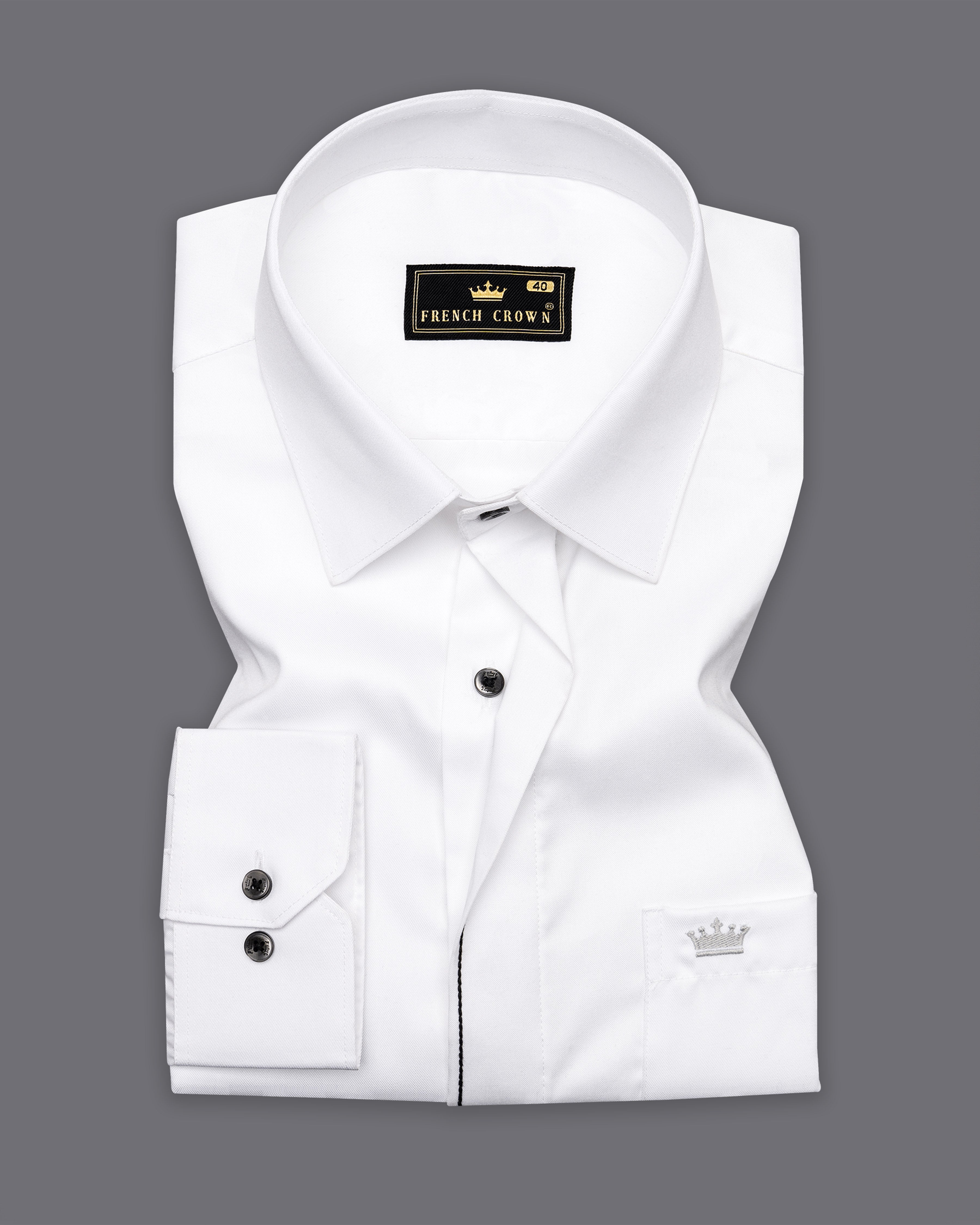 Bright White with Black Thread Work Royal Oxford Designer Shirt 9526-BLK-P418-38, 9526-BLK-P418-H-38, 9526-BLK-P418-39, 9526-BLK-P418-H-39, 9526-BLK-P418-40, 9526-BLK-P418-H-40, 9526-BLK-P418-42, 9526-BLK-P418-H-42, 9526-BLK-P418-44, 9526-BLK-P418-H-44, 9526-BLK-P418-46, 9526-BLK-P418-H-46, 9526-BLK-P418-48, 9526-BLK-P418-H-48, 9526-BLK-P418-50, 9526-BLK-P418-H-50, 9526-BLK-P418-52, 9526-BLK-P418-H-52