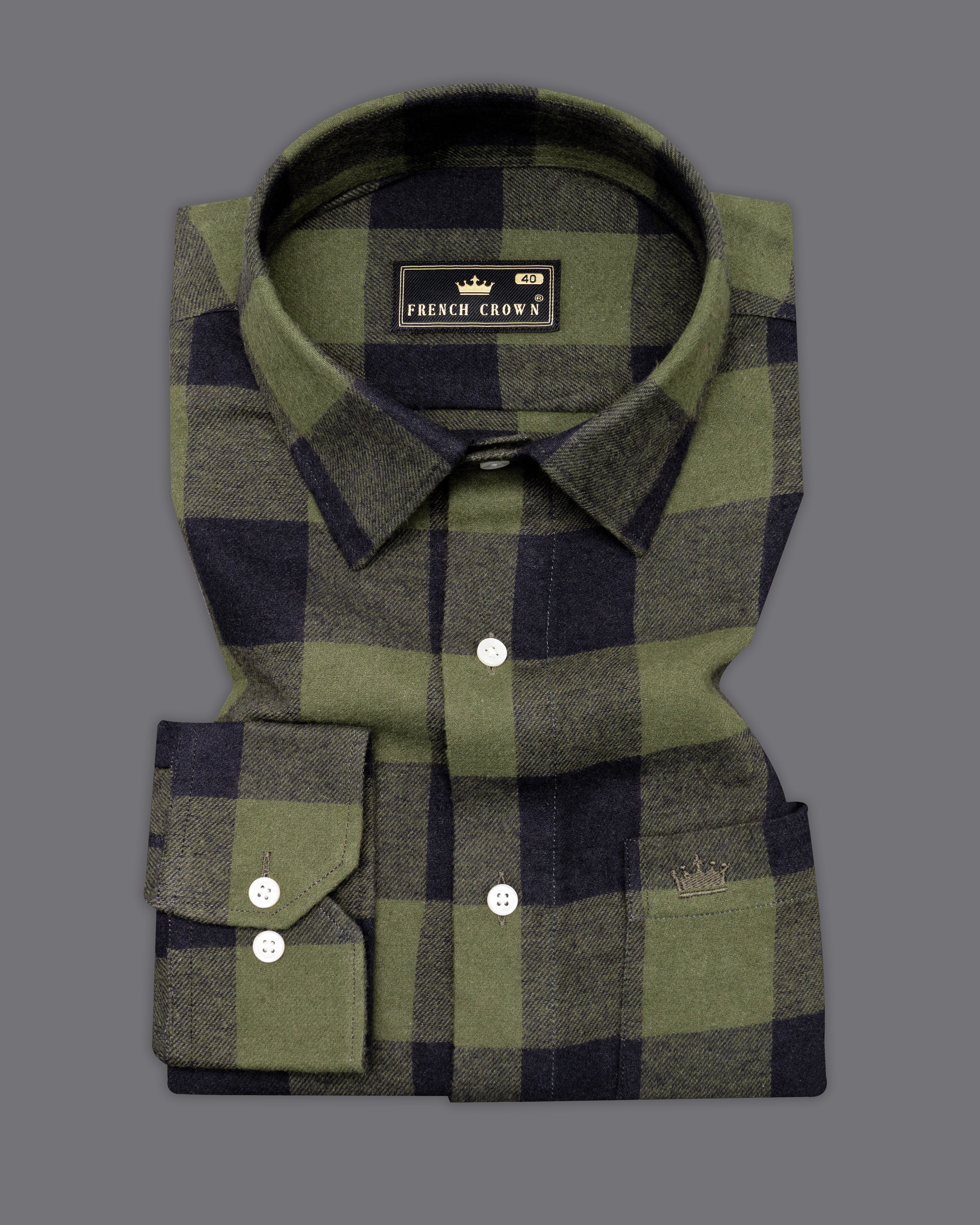 Finch Green with Charade Gray Checked Flannel Overshirt 9535-OS-38, 9535-OS-H-38, 9535-OS-39, 9535-OS-H-39, 9535-OS-40, 9535-OS-H-40, 9535-OS-42, 9535-OS-H-42, 9535-OS-44, 9535-OS-H-44, 9535-OS-46, 9535-OS-H-46, 9535-OS-48, 9535-OS-H-48, 9535-OS-50, 9535-OS-H-50, 9535-OS-52, 9535-OS-H-52