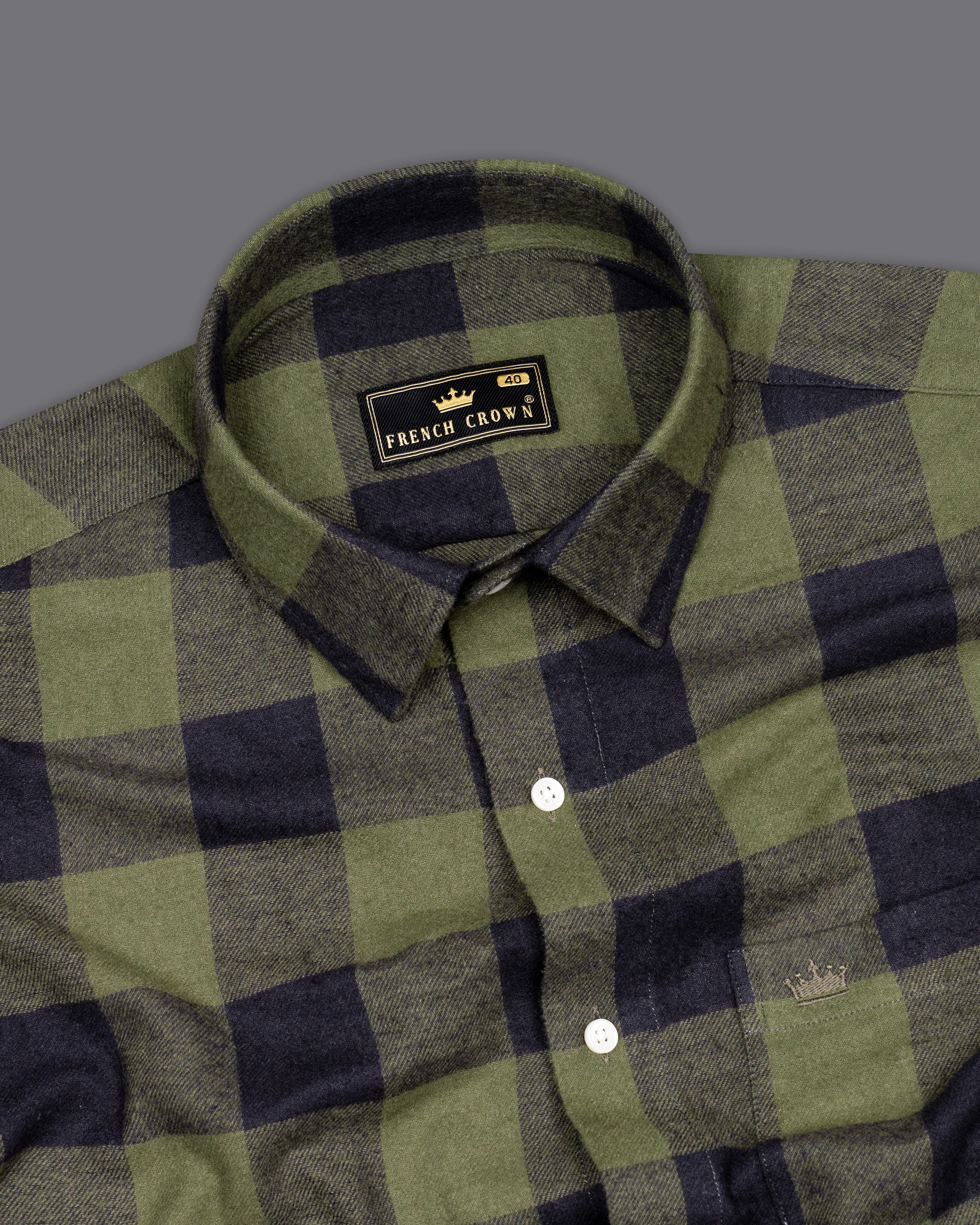 Finch Green with Charade Gray Checked Flannel Overshirt 9535-OS-38, 9535-OS-H-38, 9535-OS-39, 9535-OS-H-39, 9535-OS-40, 9535-OS-H-40, 9535-OS-42, 9535-OS-H-42, 9535-OS-44, 9535-OS-H-44, 9535-OS-46, 9535-OS-H-46, 9535-OS-48, 9535-OS-H-48, 9535-OS-50, 9535-OS-H-50, 9535-OS-52, 9535-OS-H-52