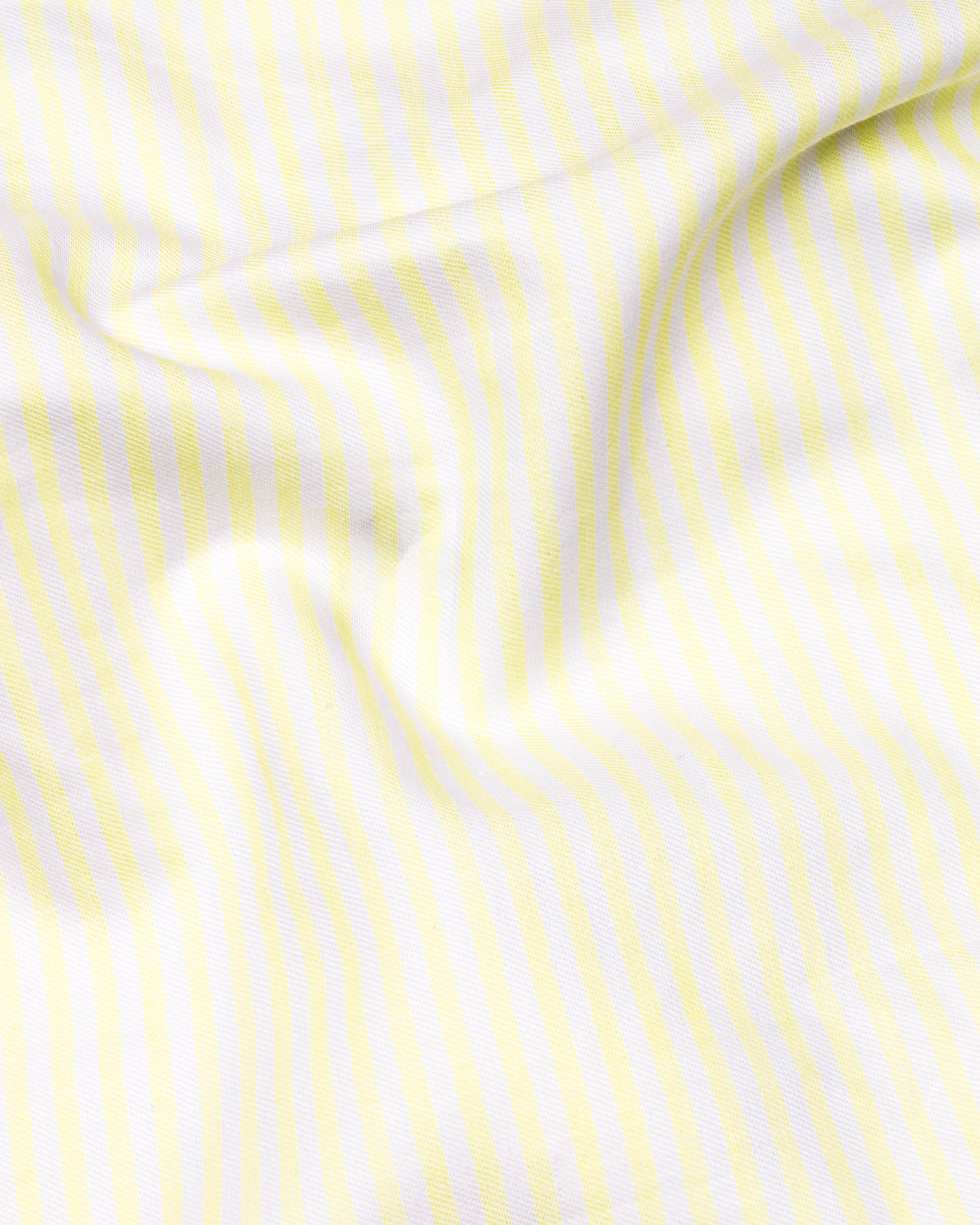 Oasis Yellow and White Striped with Black Piping Work Twill Premium Cotton Shirt 9539-D21-38, 9539-D21-H-38, 9539-D21-39, 9539-D21-H-39, 9539-D21-40, 9539-D21-H-40, 9539-D21-42, 9539-D21-H-42, 9539-D21-44, 9539-D21-H-44, 9539-D21-46, 9539-D21-H-46, 9539-D21-48, 9539-D21-H-48, 9539-D21-50, 9539-D21-H-50, 9539-D21-52, 9539-D21-H-52