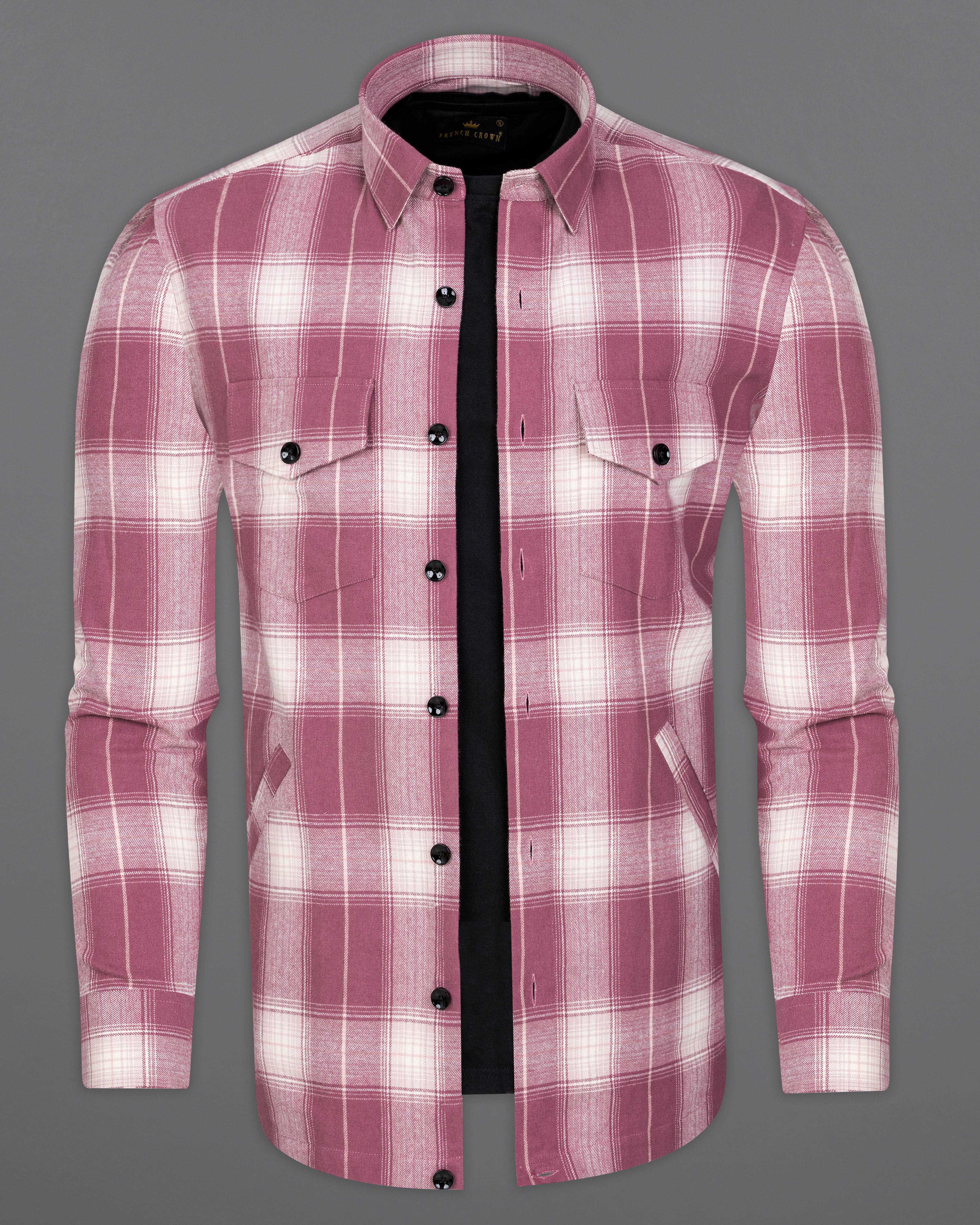 Taupe Pink and Gainsboro Cream Plaid Flannel Overshirt 9545-OS-FP-P301-38, 9545-OS-FP-P301-H-38, 9545-OS-FP-P301-39, 9545-OS-FP-P301-H-39, 9545-OS-FP-P301-40, 9545-OS-FP-P301-H-40, 9545-OS-FP-P301-42, 9545-OS-FP-P301-H-42, 9545-OS-FP-P301-44, 9545-OS-FP-P301-H-44, 9545-OS-FP-P301-46, 9545-OS-FP-P301-H-46, 9545-OS-FP-P301-48, 9545-OS-FP-P301-H-48, 9545-OS-FP-P301-50, 9545-OS-FP-P301-H-50, 9545-OS-FP-P301-52, 9545-OS-FP-P301-H-52