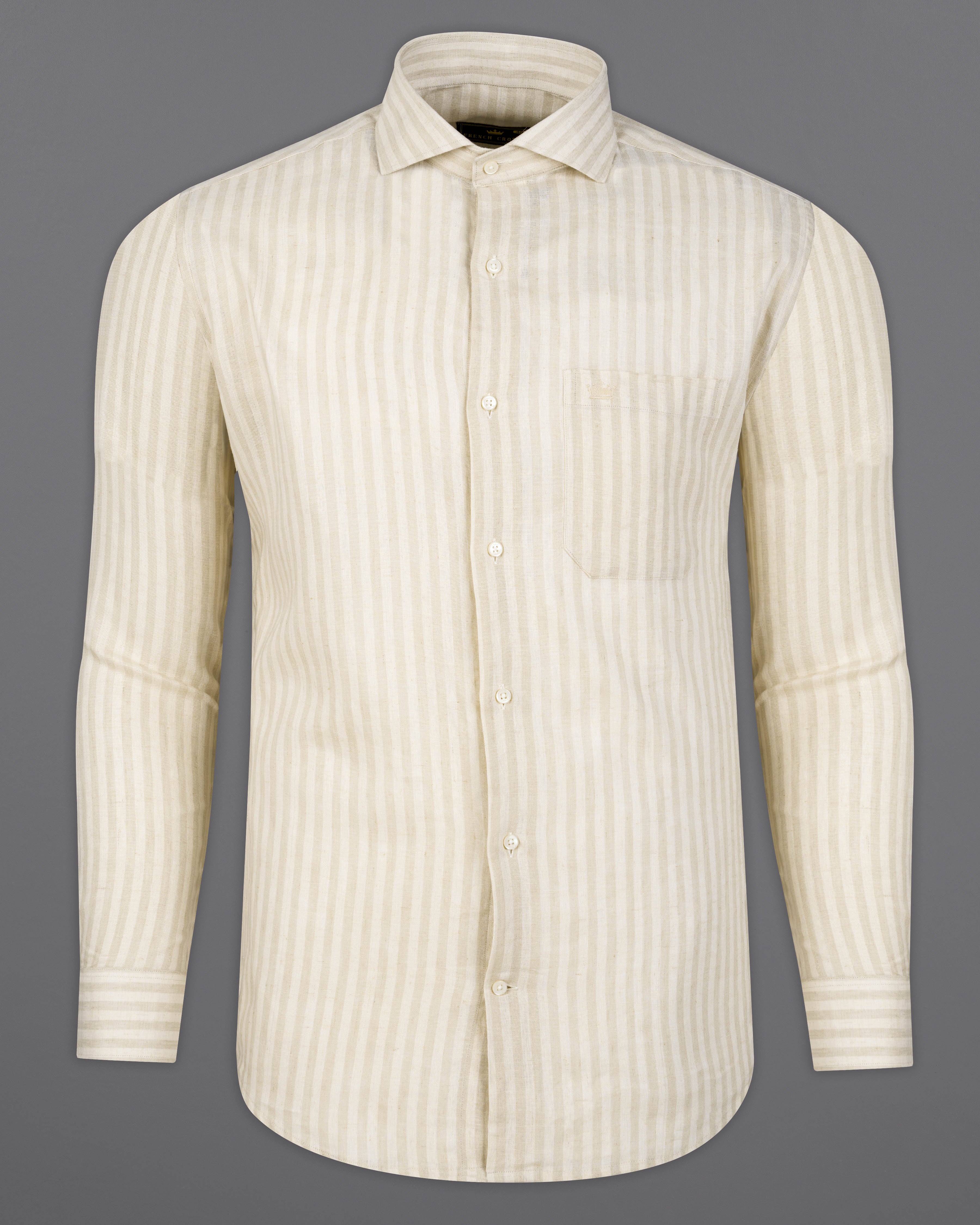 Eggshell Cream Striped Luxurious Linen Shirt 9576-CA-38, 9576-CA-H-38, 9576-CA-39, 9576-CA-H-39, 9576-CA-40, 9576-CA-H-40, 9576-CA-42, 9576-CA-H-42, 9576-CA-44, 9576-CA-H-44, 9576-CA-46, 9576-CA-H-46, 9576-CA-48, 9576-CA-H-48, 9576-CA-50, 9576-CA-H-50, 9576-CA-52, 9576-CA-H-52