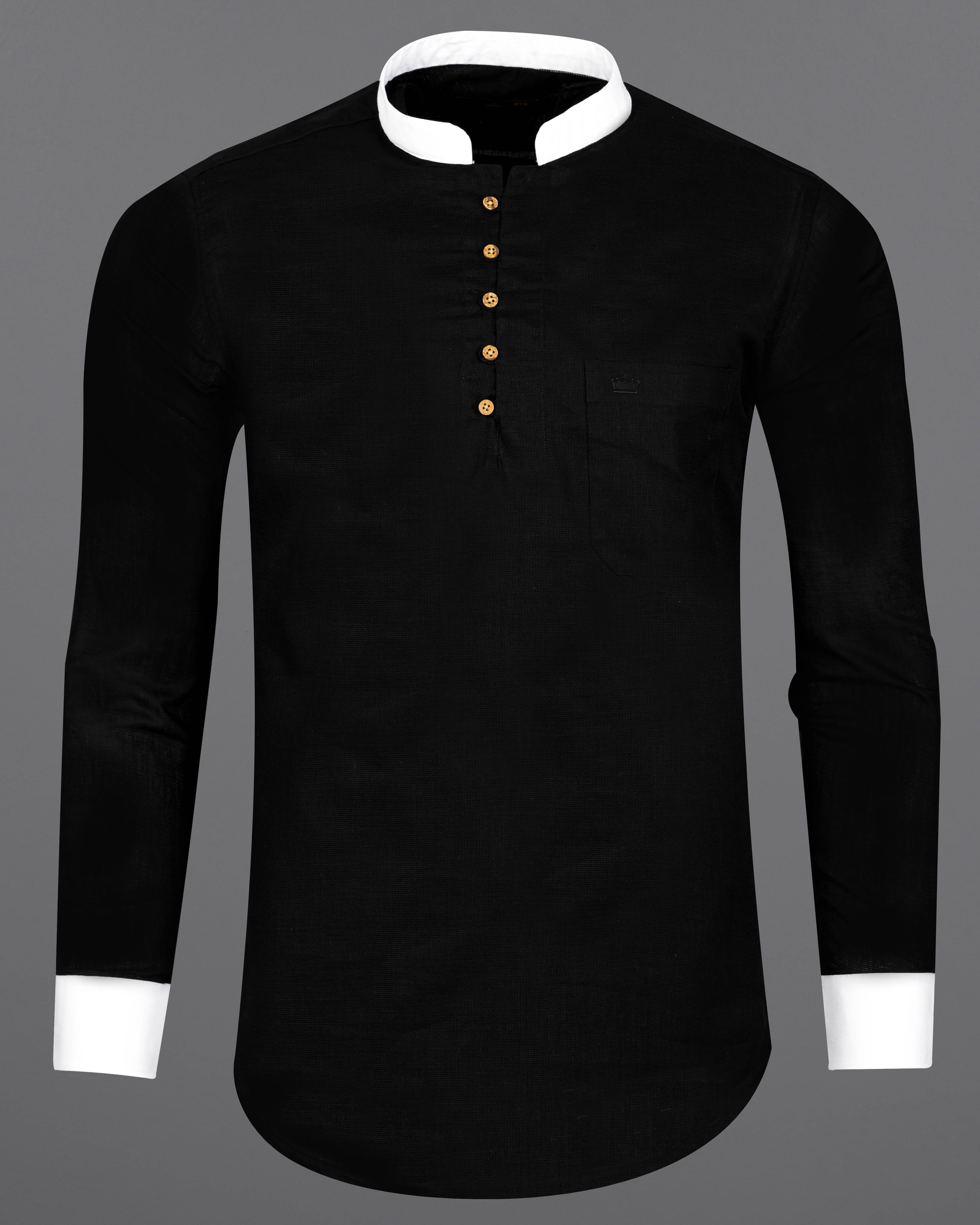 Jade Black with White Collar and Cuffs Dobby Textured Kurta Shirt 9598-WCC-KS-38,9598-WCC-KS-H-38,9598-WCC-KS-39,9598-WCC-KS-H-39,9598-WCC-KS-40,9598-WCC-KS-H-40,9598-WCC-KS-42,9598-WCC-KS-H-42,9598-WCC-KS-44,9598-WCC-KS-H-44,9598-WCC-KS-46,9598-WCC-KS-H-46,9598-WCC-KS-48,9598-WCC-KS-H-48,9598-WCC-KS-50,9598-WCC-KS-H-50,9598-WCC-KS-52,9598-WCC-KS-H-52