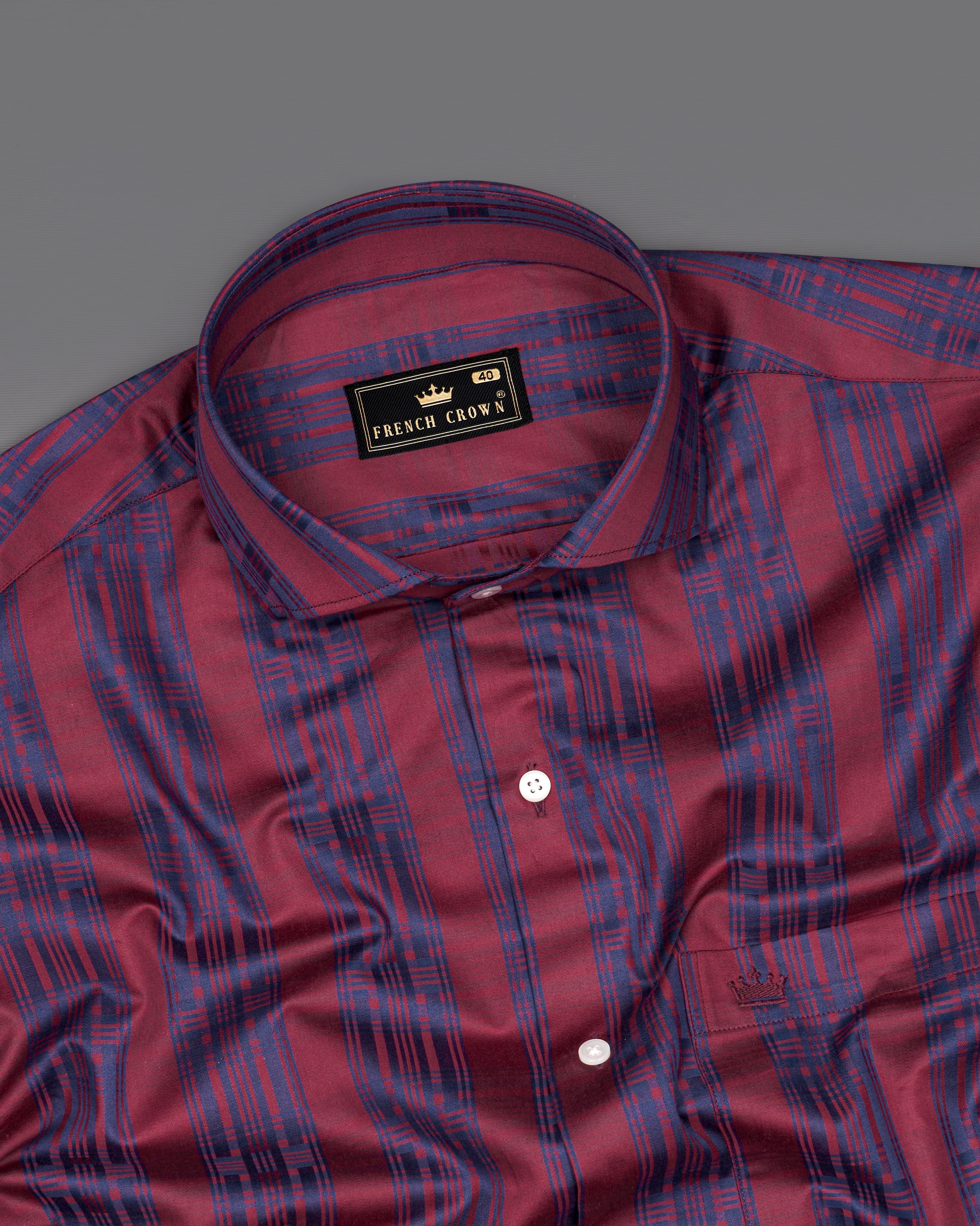 Auburn Red with Fiord Blue Jacquard Textured Giza Cotton Shirt 9611-CA-38,9611-CA-H-38,9611-CA-39,9611-CA-H-39,9611-CA-40,9611-CA-H-40,9611-CA-42,9611-CA-H-42,9611-CA-44,9611-CA-H-44,9611-CA-46,9611-CA-H-46,9611-CA-48,9611-CA-H-48,9611-CA-50,9611-CA-H-50,9611-CA-52,9611-CA-H-52