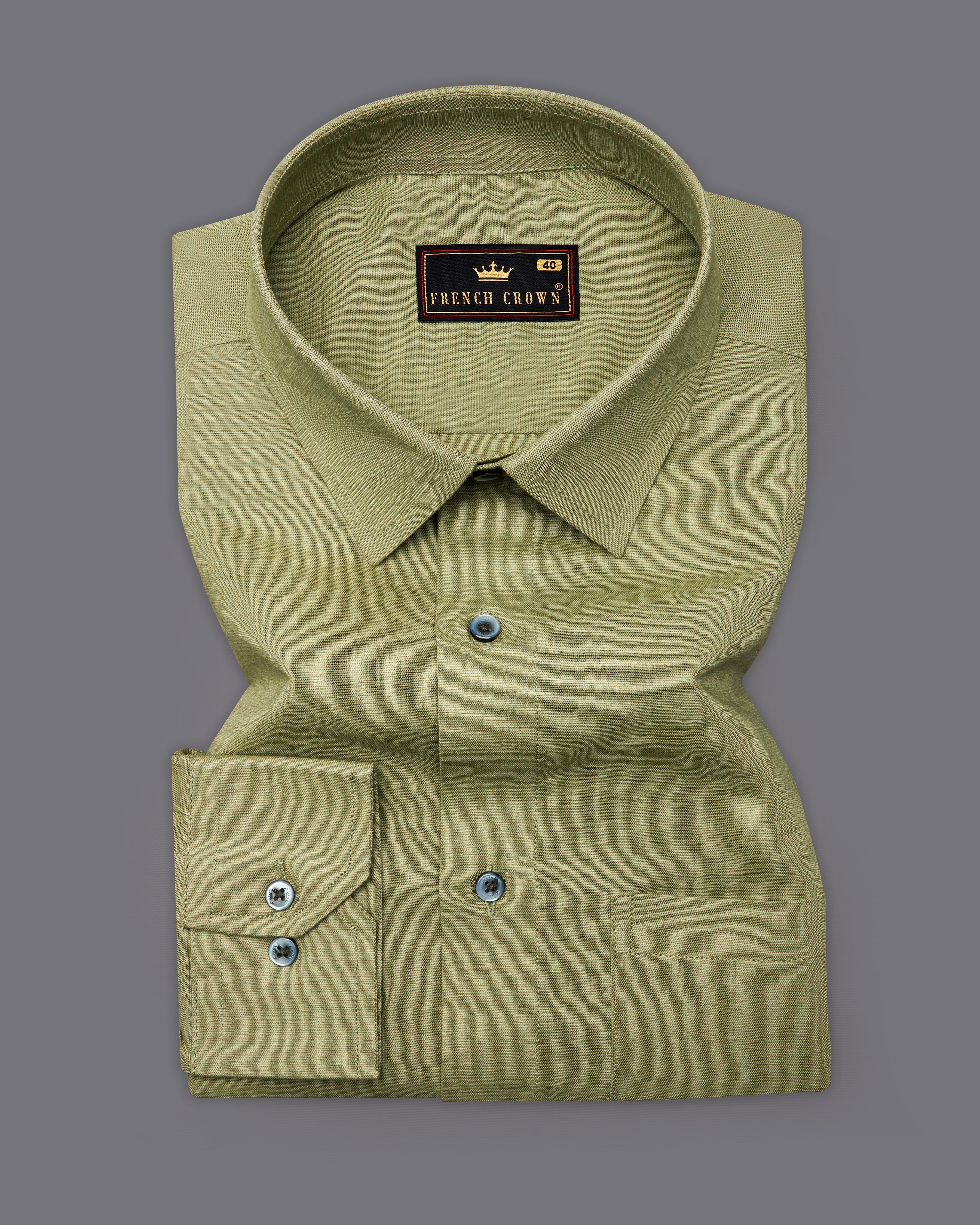 Oyster Green Luxurious Linen Shirt 9627-GR-38,9627-GR-H-38,9627-GR-39,9627-GR-H-39,9627-GR-40,9627-GR-H-40,9627-GR-42,9627-GR-H-42,9627-GR-44,9627-GR-H-44,9627-GR-46,9627-GR-H-46,9627-GR-48,9627-GR-H-48,9627-GR-50,9627-GR-H-50,9627-GR-52,9627-GR-H-52