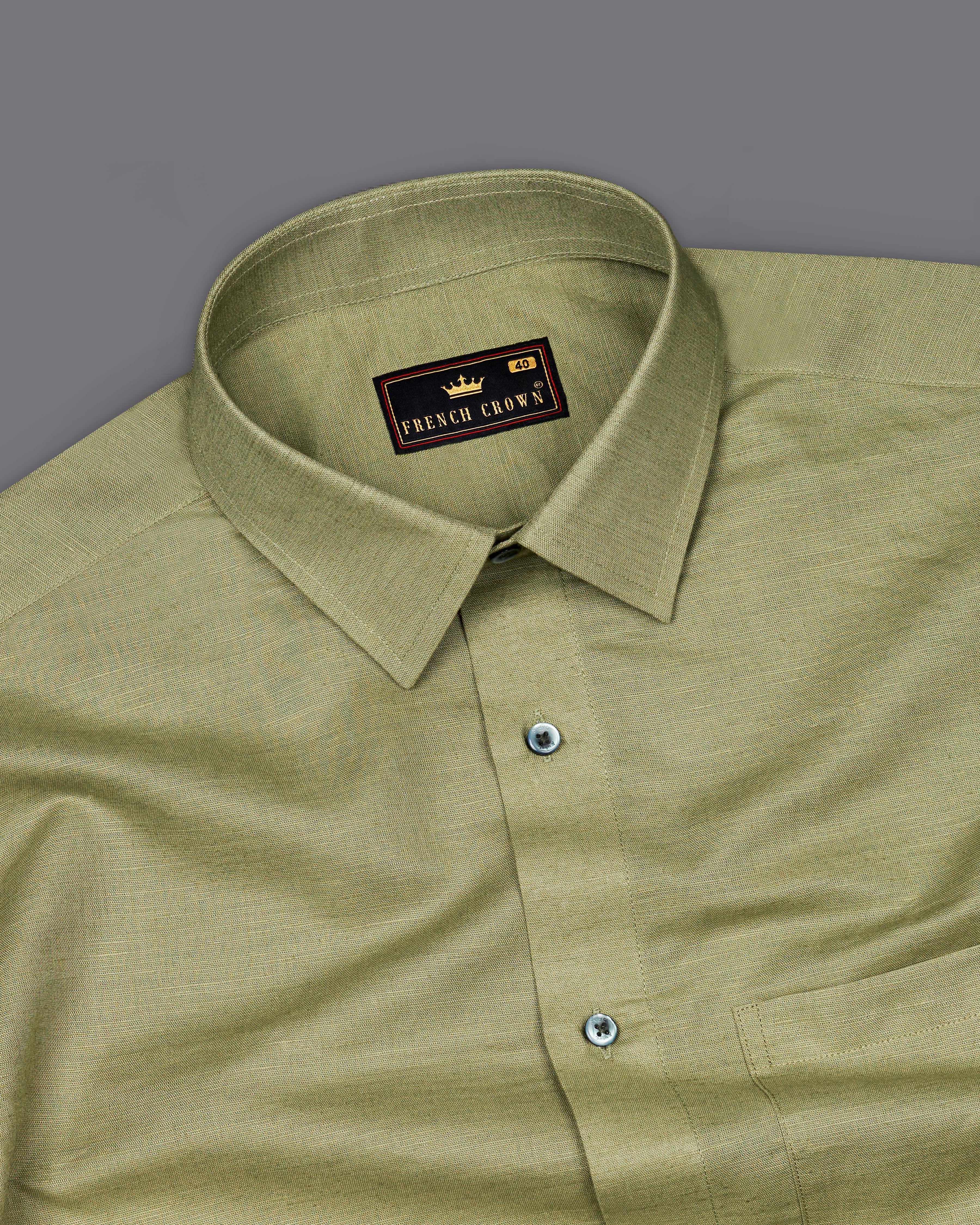 Oyster Green Luxurious Linen Shirt 9627-GR-38,9627-GR-H-38,9627-GR-39,9627-GR-H-39,9627-GR-40,9627-GR-H-40,9627-GR-42,9627-GR-H-42,9627-GR-44,9627-GR-H-44,9627-GR-46,9627-GR-H-46,9627-GR-48,9627-GR-H-48,9627-GR-50,9627-GR-H-50,9627-GR-52,9627-GR-H-52