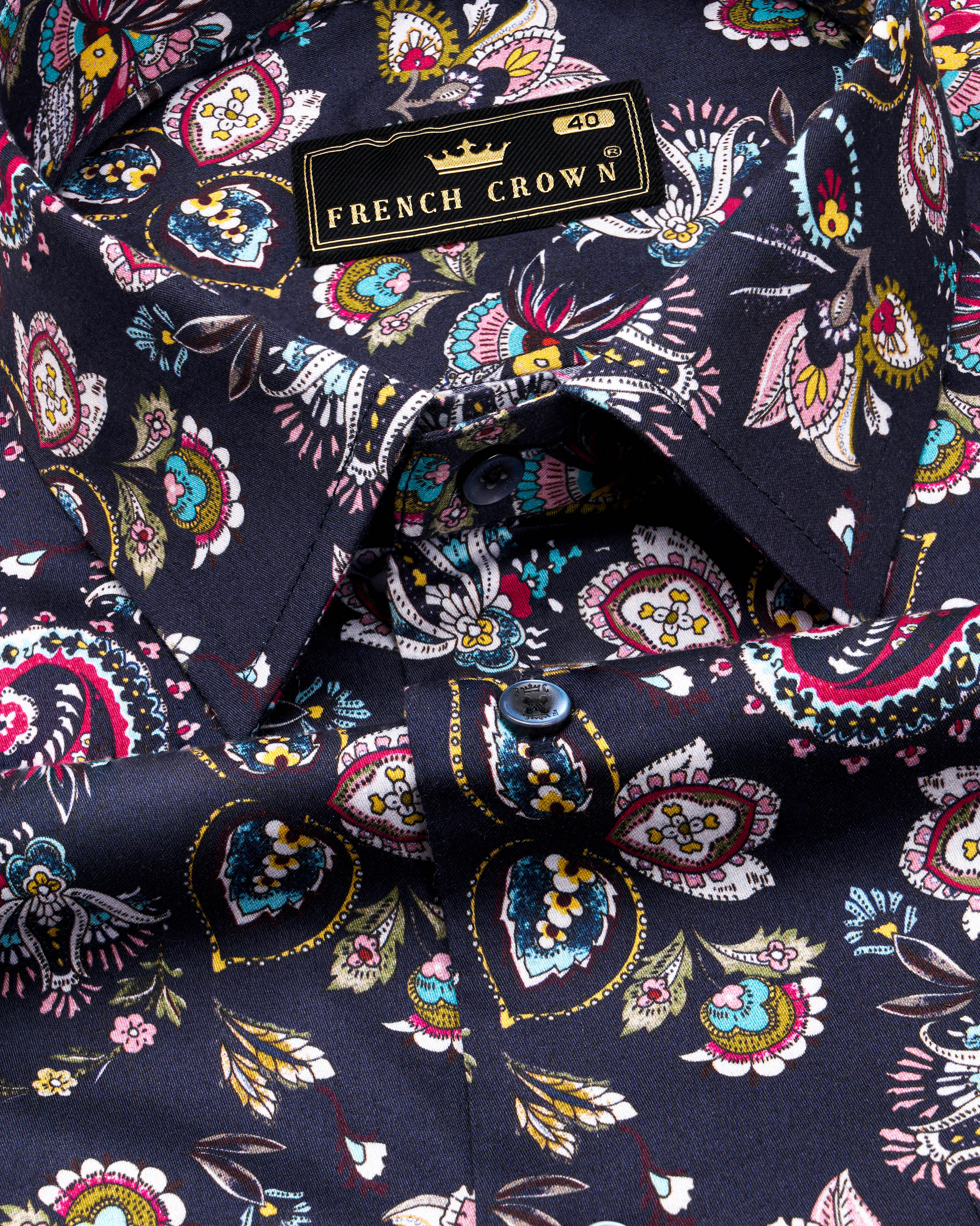 Baltic Navy Blue Multicolour Paisley Printed Super Soft Premium Cotton Shirt 9669-BLE-38, 9669-BLE-H-38, 9669-BLE-39, 9669-BLE-H-39, 9669-BLE-40, 9669-BLE-H-40, 9669-BLE-42, 9669-BLE-H-42, 9669-BLE-44, 9669-BLE-H-44, 9669-BLE-46, 9669-BLE-H-46, 9669-BLE-48, 9669-BLE-H-48, 9669-BLE-50, 9669-BLE-H-50, 9669-BLE-52, 9669-BLE-H-52