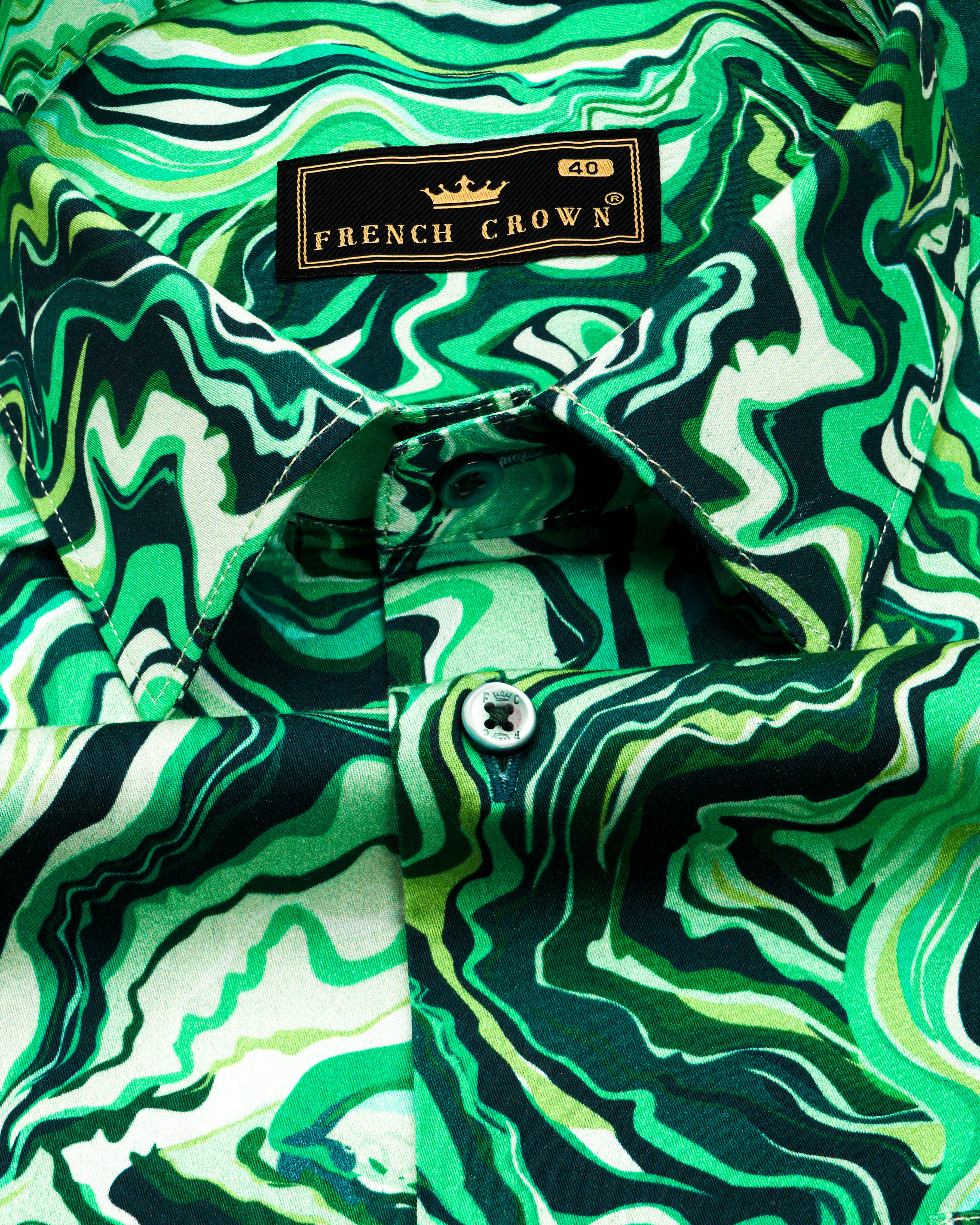 Burnham Green with Seafoam Green Multicolour Printed Super Soft Premium Cotton Shirt 9675-GR-38, 9675-GR-H-38, 9675-GR-39, 9675-GR-H-39, 9675-GR-40, 9675-GR-H-40, 9675-GR-42, 9675-GR-H-42, 9675-GR-44, 9675-GR-H-44, 9675-GR-46, 9675-GR-H-46, 9675-GR-48, 9675-GR-H-48, 9675-GR-50, 9675-GR-H-50, 9675-GR-52, 9675-GR-H-52