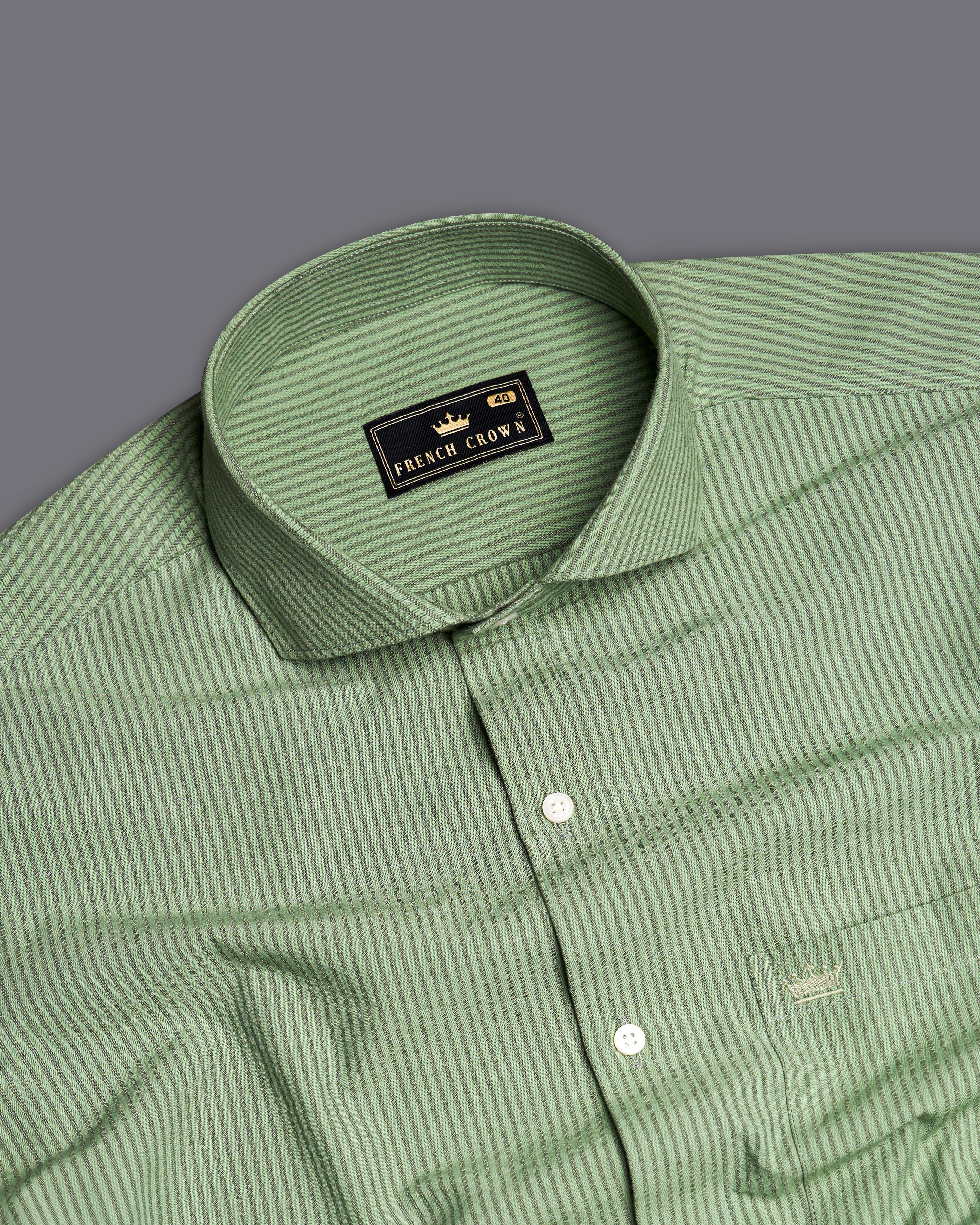 Oxley Green Striped Seersucker Giza Cotton Shirt 9687-CA-38, 9687-CA-H-38, 9687-CA-39, 9687-CA-H-39, 9687-CA-40, 9687-CA-H-40, 9687-CA-42, 9687-CA-H-42, 9687-CA-44, 9687-CA-H-44, 9687-CA-46, 9687-CA-H-46, 9687-CA-48, 9687-CA-H-48, 9687-CA-50, 9687-CA-H-50, 9687-CA-52, 9687-CA-H-52