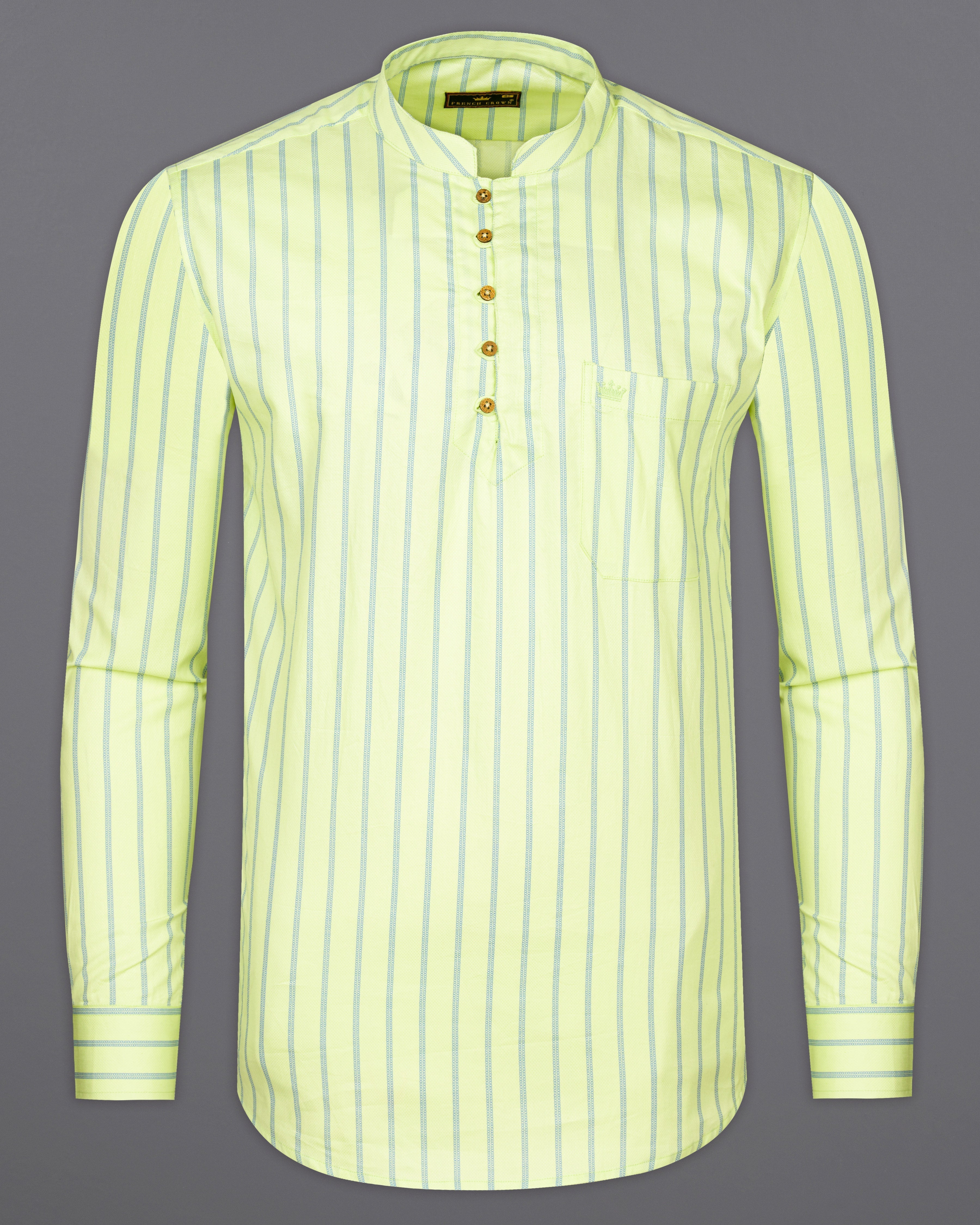 Mimosa Yellow Striped Dobby Textured Premium Giza Cotton Kurta Shirt 9715-KS-38, 9715-KS-H-38, 9715-KS-39, 9715-KS-H-39, 9715-KS-40, 9715-KS-H-40, 9715-KS-42, 9715-KS-H-42, 9715-KS-44, 9715-KS-H-44, 9715-KS-46, 9715-KS-H-46, 9715-KS-48, 9715-KS-H-48, 9715-KS-50, 9715-KS-H-50, 9715-KS-52, 9715-KS-H-52