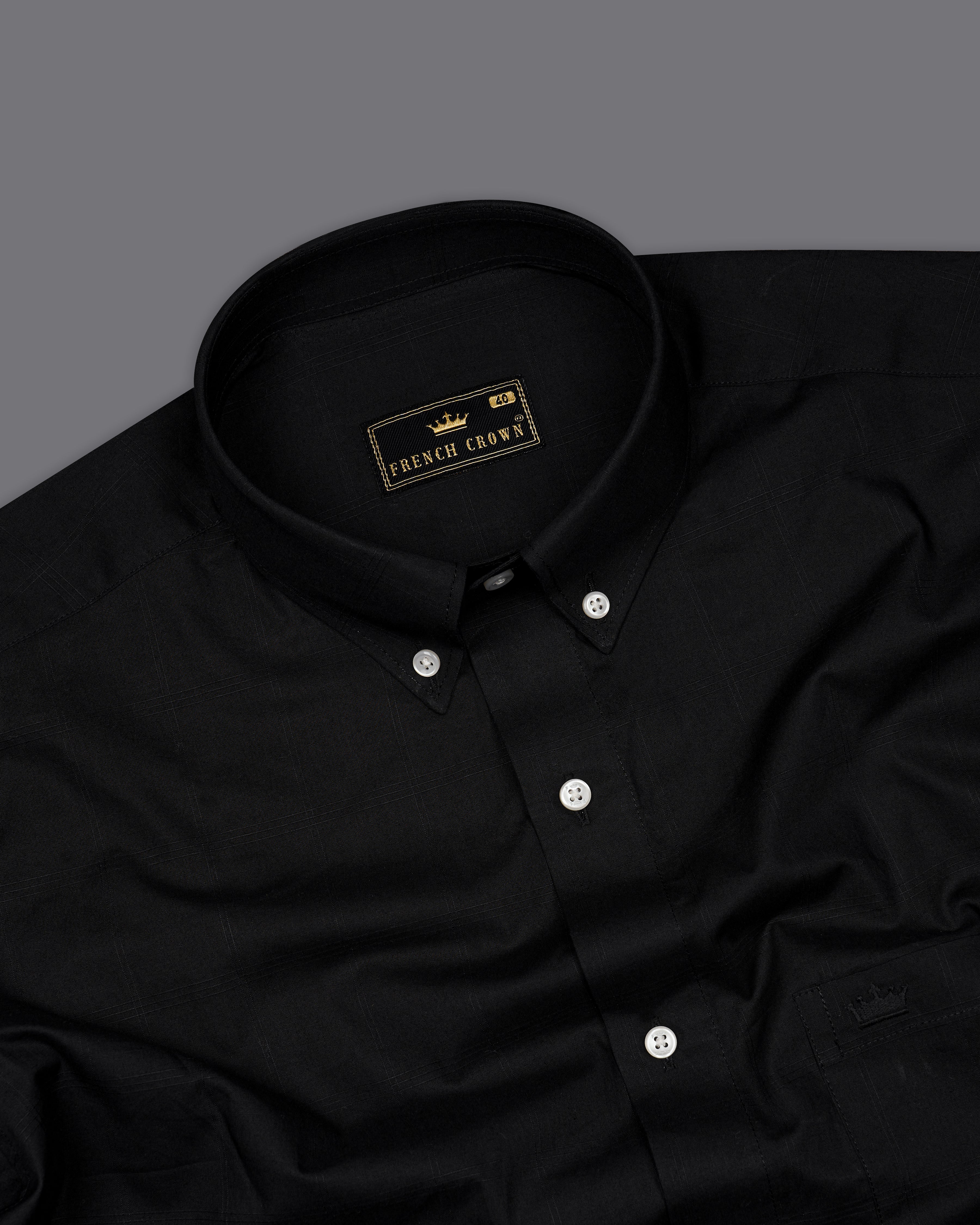 Jade Black Dobby Textured Premium Giza Cotton Shirt 9723-BD-38, 9723-BD-H-38, 9723-BD-39, 9723-BD-H-39, 9723-BD-40, 9723-BD-H-40, 9723-BD-42, 9723-BD-H-42, 9723-BD-44, 9723-BD-H-44, 9723-BD-46, 9723-BD-H-46, 9723-BD-48, 9723-BD-H-48, 9723-BD-50, 9723-BD-H-50, 9723-BD-52, 9723-BD-H-52