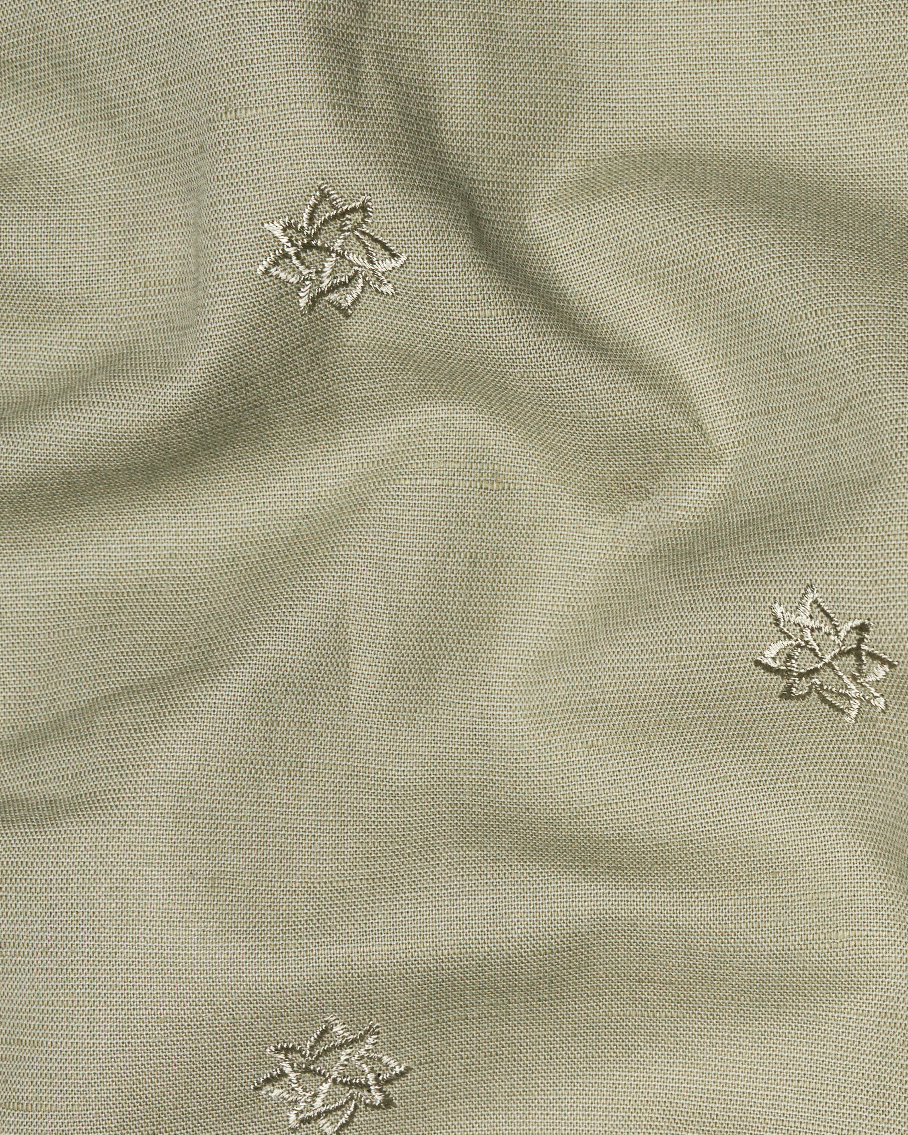 Taupe Green Embroidered Luxurious Linen Shirt 9727-38, 9727-H-38, 9727-39, 9727-H-39, 9727-40, 9727-H-40, 9727-42, 9727-H-42, 9727-44, 9727-H-44, 9727-46, 9727-H-46, 9727-48, 9727-H-48, 9727-50, 9727-H-50, 9727-52, 9727-H-52