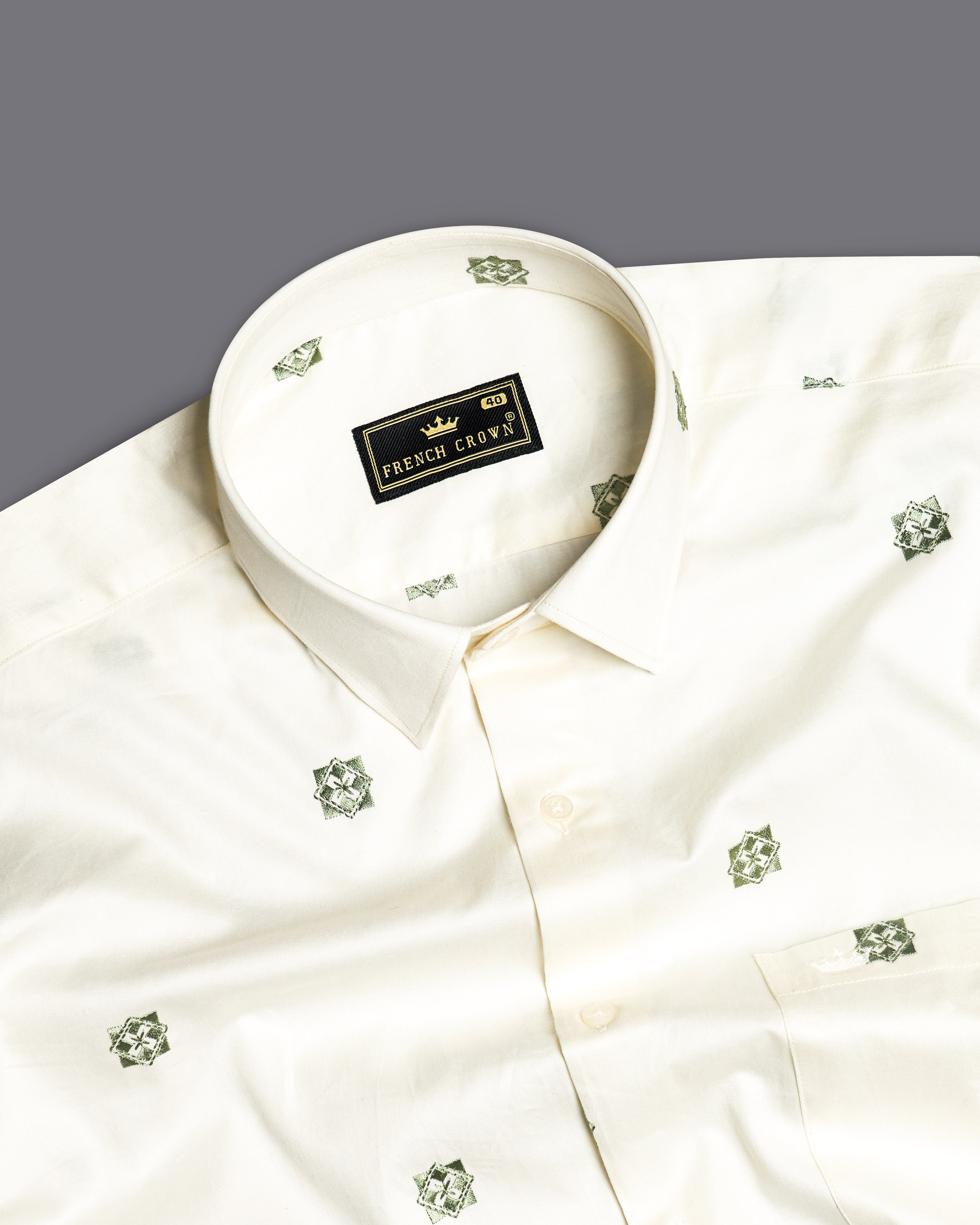 Spring Cream Embroidered Super Soft Premium Cotton Shirt 9729-38, 9729-H-38, 9729-39, 9729-H-39, 9729-40, 9729-H-40, 9729-42, 9729-H-42, 9729-44, 9729-H-44, 9729-46, 9729-H-46, 9729-48, 9729-H-48, 9729-50, 9729-H-50, 9729-52, 9729-H-52