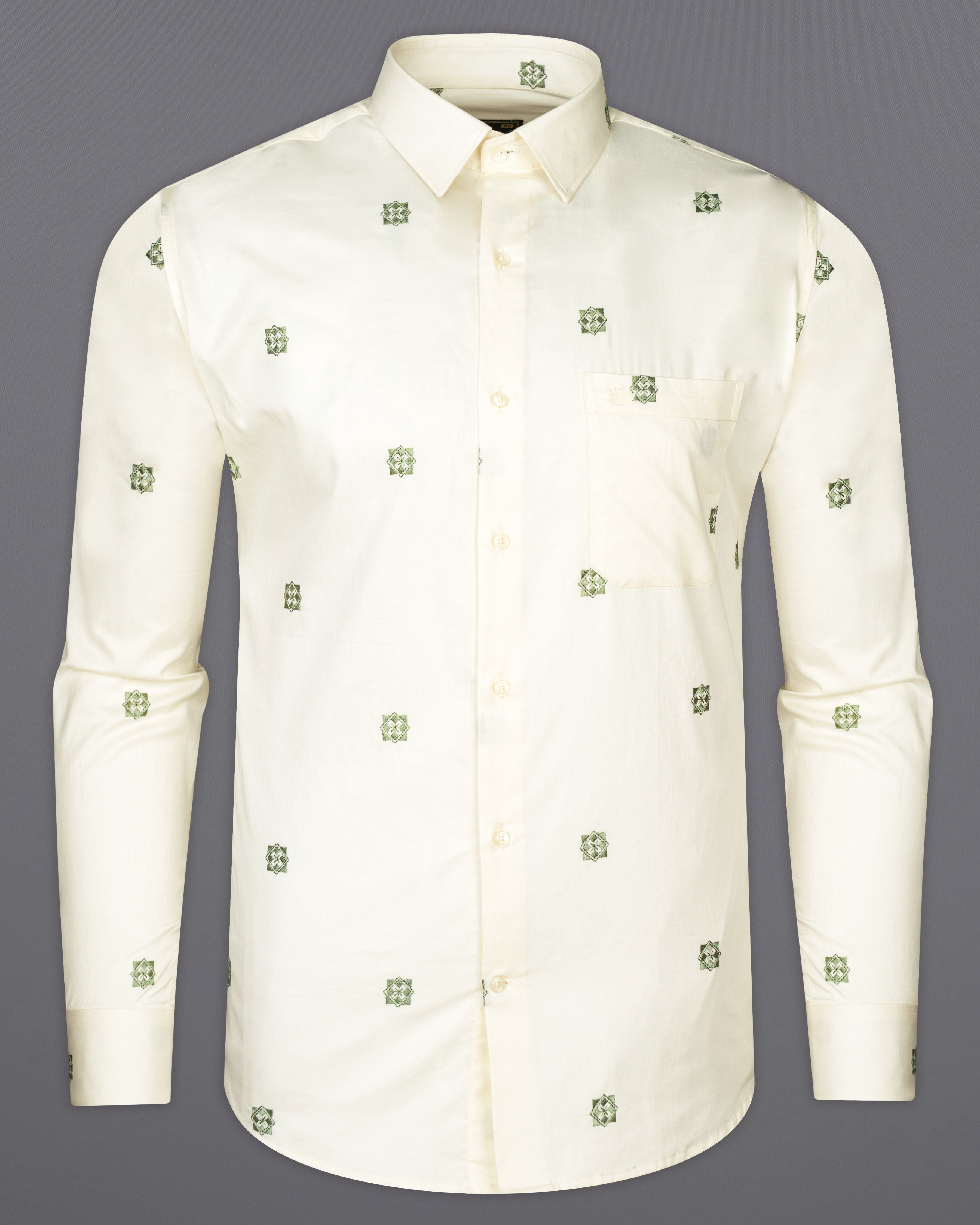 Spring Cream Embroidered Super Soft Premium Cotton Shirt 9729-38, 9729-H-38, 9729-39, 9729-H-39, 9729-40, 9729-H-40, 9729-42, 9729-H-42, 9729-44, 9729-H-44, 9729-46, 9729-H-46, 9729-48, 9729-H-48, 9729-50, 9729-H-50, 9729-52, 9729-H-52