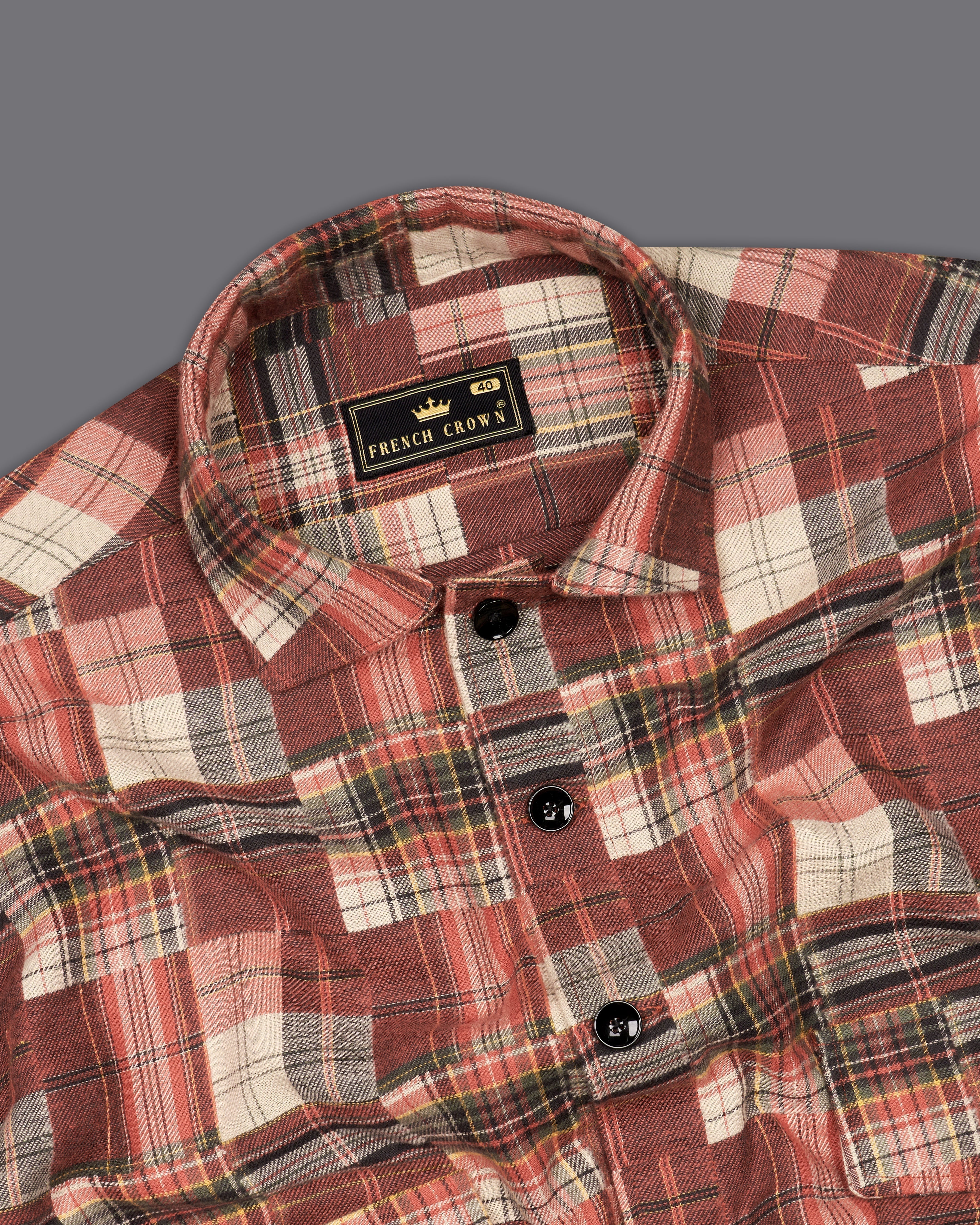 Ironstone with Hampton Brown Multicolour Flannel Designer Overshirt 9754-OS-BLK-P444-38, 9754-OS-BLK-P444-H-38, 9754-OS-BLK-P444-39, 9754-OS-BLK-P444-H-39, 9754-OS-BLK-P444-40, 9754-OS-BLK-P444-H-40, 9754-OS-BLK-P444-42, 9754-OS-BLK-P444-H-42, 9754-OS-BLK-P444-44, 9754-OS-BLK-P444-H-44, 9754-OS-BLK-P444-46, 9754-OS-BLK-P444-H-46, 9754-OS-BLK-P444-48, 9754-OS-BLK-P444-H-48, 9754-OS-BLK-P444-50, 9754-OS-BLK-P444-H-50, 9754-OS-BLK-P444-52, 9754-OS-BLK-P444-H-52