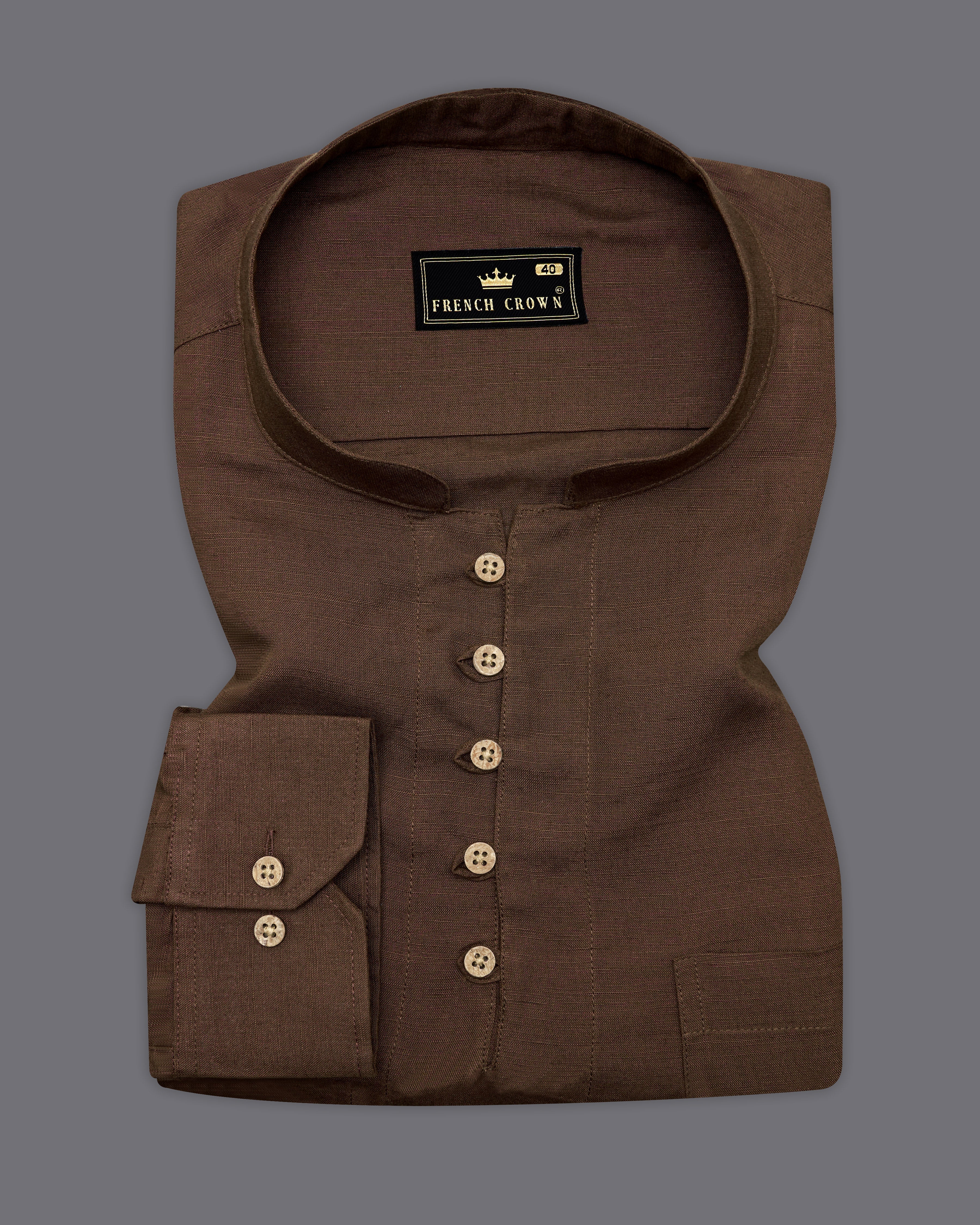 Bistre Brown Luxurious Linen Kurta Shirt 9755-KS-38, 9755-KS-H-38, 9755-KS-39, 9755-KS-H-39, 9755-KS-40, 9755-KS-H-40, 9755-KS-42, 9755-KS-H-42, 9755-KS-44, 9755-KS-H-44, 9755-KS-46, 9755-KS-H-46, 9755-KS-48, 9755-KS-H-48, 9755-KS-50, 9755-KS-H-50, 9755-KS-52, 9755-KS-H-52