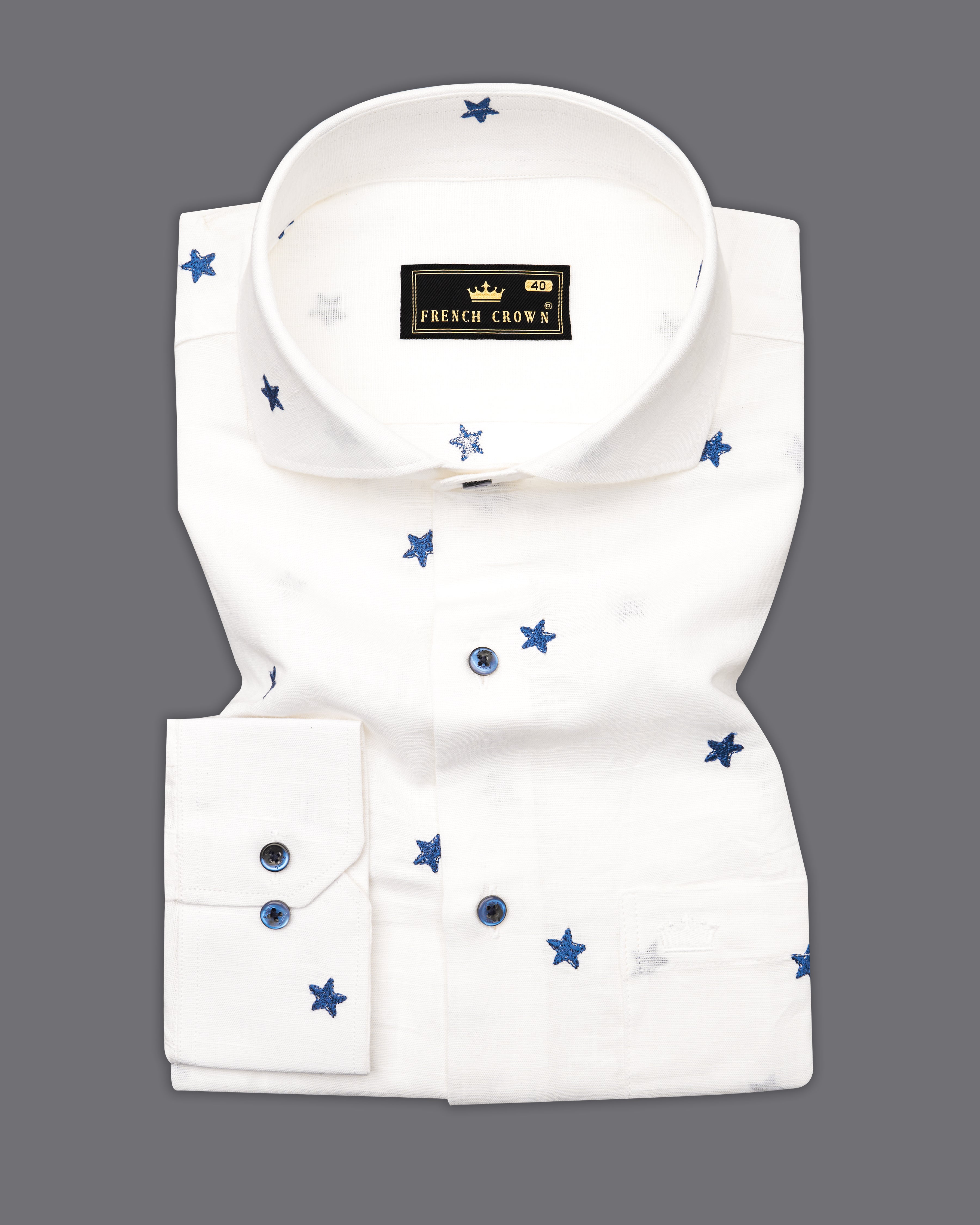 Off White with Stars Textured Luxurious Linen Shirt 9760-CA-BLE-38, 9760-CA-BLE-H-38, 9760-CA-BLE-39, 9760-CA-BLE-H-39, 9760-CA-BLE-40, 9760-CA-BLE-H-40, 9760-CA-BLE-42, 9760-CA-BLE-H-42, 9760-CA-BLE-44, 9760-CA-BLE-H-44, 9760-CA-BLE-46, 9760-CA-BLE-H-46, 9760-CA-BLE-48, 9760-CA-BLE-H-48, 9760-CA-BLE-50, 9760-CA-BLE-H-50, 9760-CA-BLE-52, 9760-CA-BLE-H-52