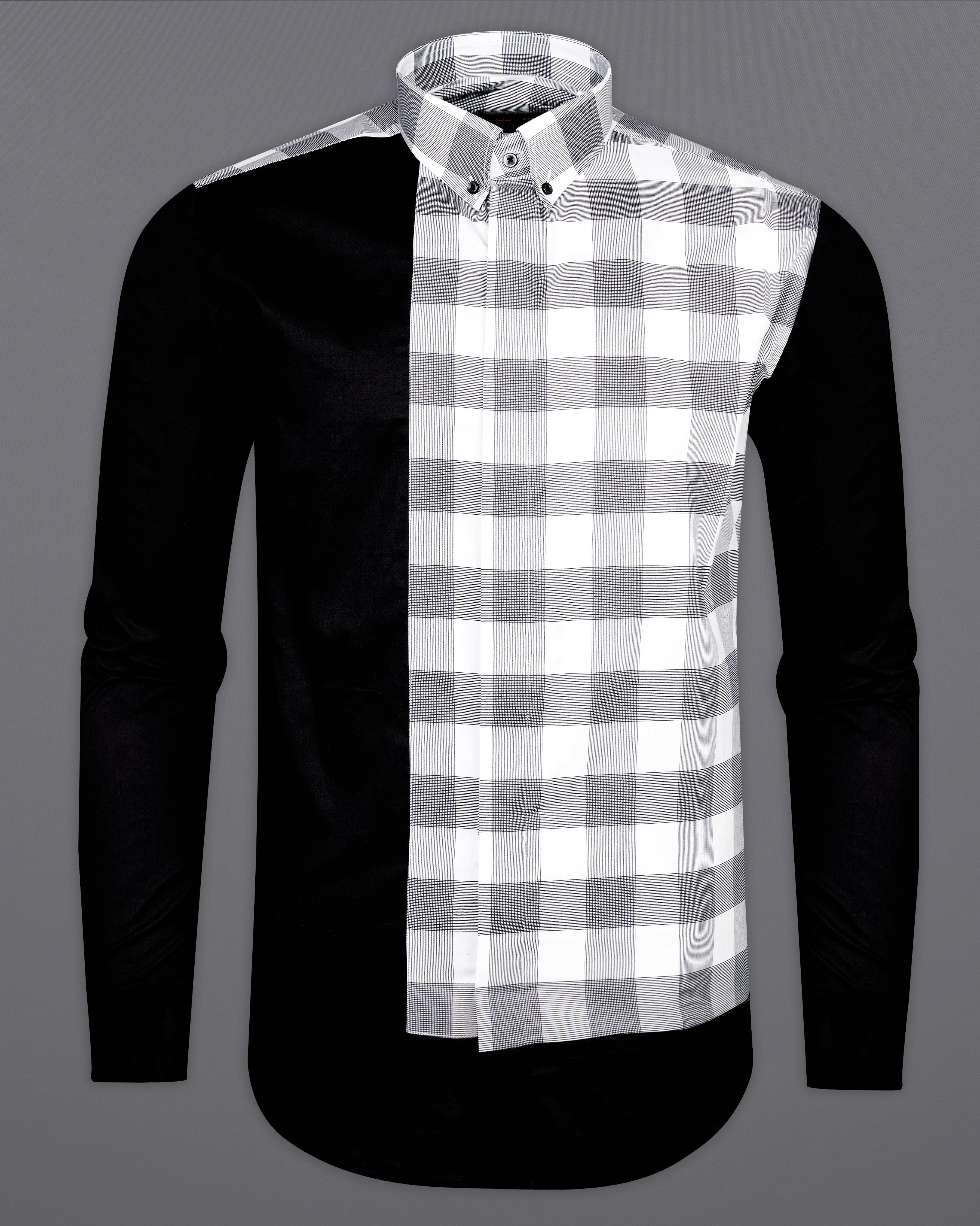 Jade Black with Bright White Checkered Super Soft Premium Cotton Designer Shirt 9766-BD-BLK-P445-38, 9766-BD-BLK-P445-H-38, 9766-BD-BLK-P445-39, 9766-BD-BLK-P445-H-39, 9766-BD-BLK-P445-40, 9766-BD-BLK-P445-H-40, 9766-BD-BLK-P445-42, 9766-BD-BLK-P445-H-42, 9766-BD-BLK-P445-44, 9766-BD-BLK-P445-H-44, 9766-BD-BLK-P445-46, 9766-BD-BLK-P445-H-46, 9766-BD-BLK-P445-48, 9766-BD-BLK-P445-H-48, 9766-BD-BLK-P445-50, 9766-BD-BLK-P445-H-50, 9766-BD-BLK-P445-52, 9766-BD-BLK-P445-H-52