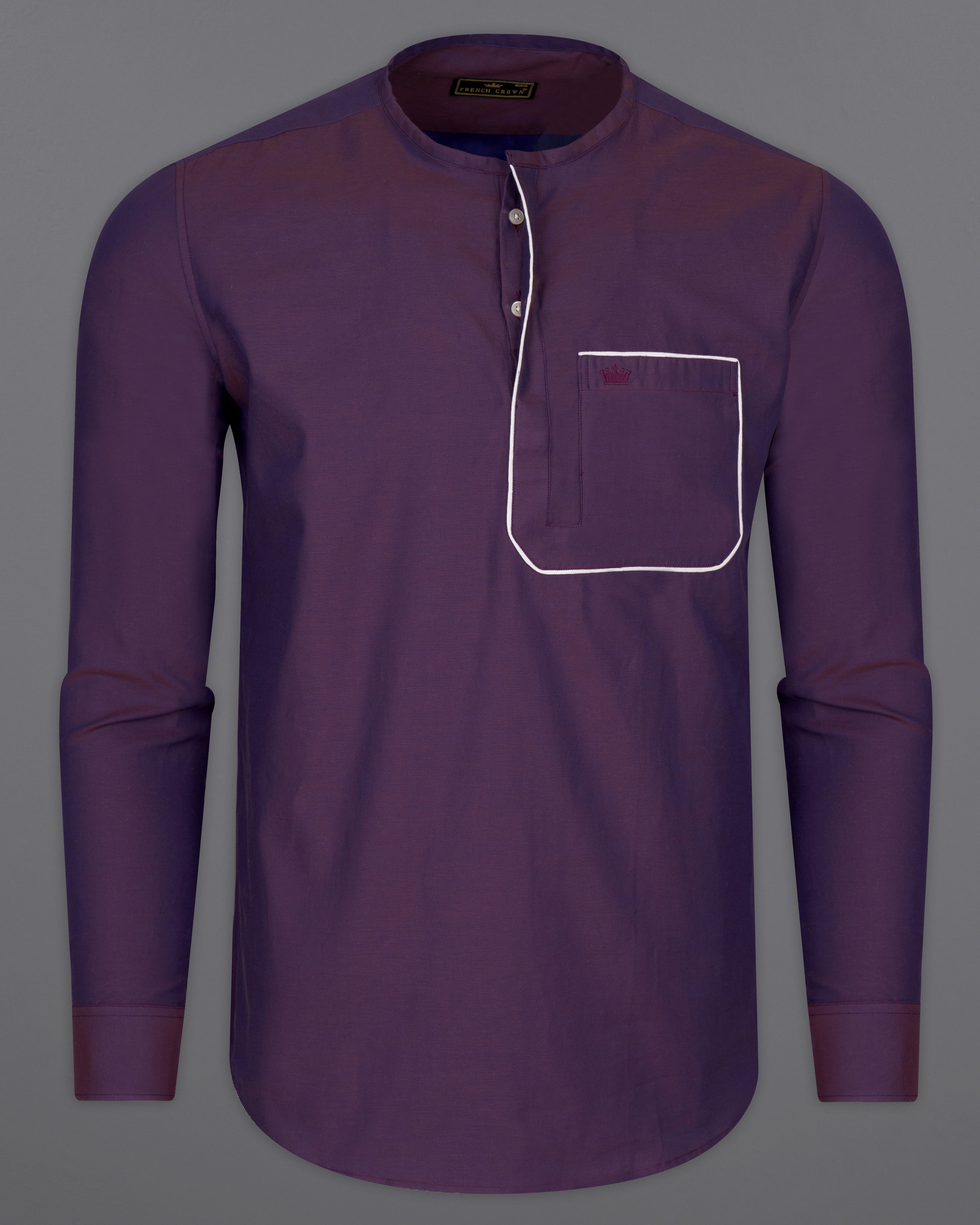 Matterhorn Purple with White Piping Work Royal Oxford Designer Kurta Shirt 9769-WOC-P447-38, 9769-WOC-P447-H-38, 9769-WOC-P447-39, 9769-WOC-P447-H-39, 9769-WOC-P447-40, 9769-WOC-P447-H-40, 9769-WOC-P447-42, 9769-WOC-P447-H-42, 9769-WOC-P447-44, 9769-WOC-P447-H-44, 9769-WOC-P447-46, 9769-WOC-P447-H-46, 9769-WOC-P447-48, 9769-WOC-P447-H-48, 9769-WOC-P447-50, 9769-WOC-P447-H-50, 9769-WOC-P447-52, 9769-WOC-P447-H-52