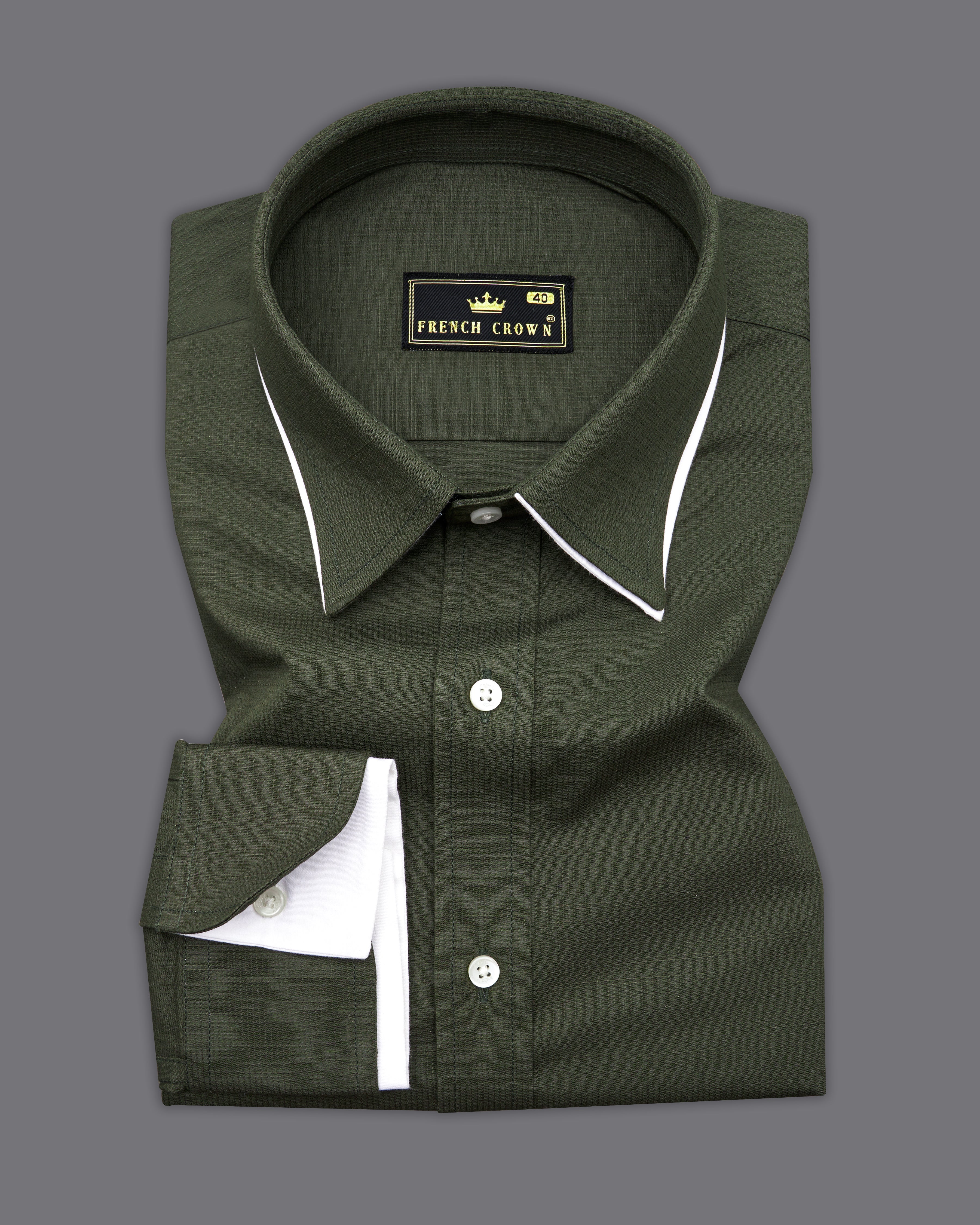 Iridium Green With White Double Collar  Royal Oxford Designer Shirt 9786-P442-38, 9786-P442-H-38, 9786-P442-39, 9786-P442-H-39, 9786-P442-40, 9786-P442-H-40, 9786-P442-42, 9786-P442-H-42, 9786-P442-44, 9786-P442-H-44, 9786-P442-46, 9786-P442-H-46, 9786-P442-48, 9786-P442-H-48, 9786-P442-50, 9786-P442-H-50, 9786-P442-52, 9786-P442-H-52