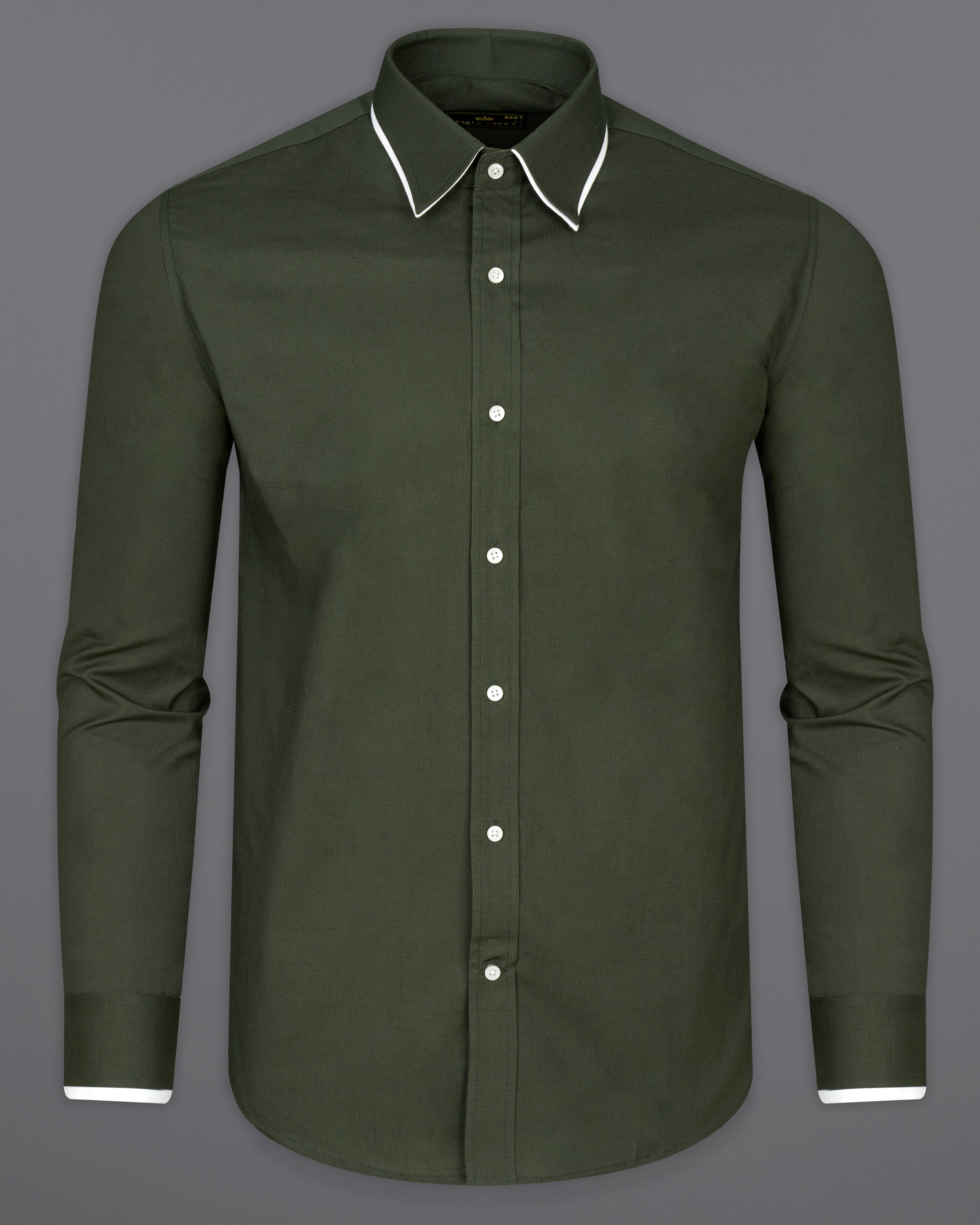 Iridium Green With White Double Collar  Royal Oxford Designer Shirt 9786-P442-38, 9786-P442-H-38, 9786-P442-39, 9786-P442-H-39, 9786-P442-40, 9786-P442-H-40, 9786-P442-42, 9786-P442-H-42, 9786-P442-44, 9786-P442-H-44, 9786-P442-46, 9786-P442-H-46, 9786-P442-48, 9786-P442-H-48, 9786-P442-50, 9786-P442-H-50, 9786-P442-52, 9786-P442-H-52