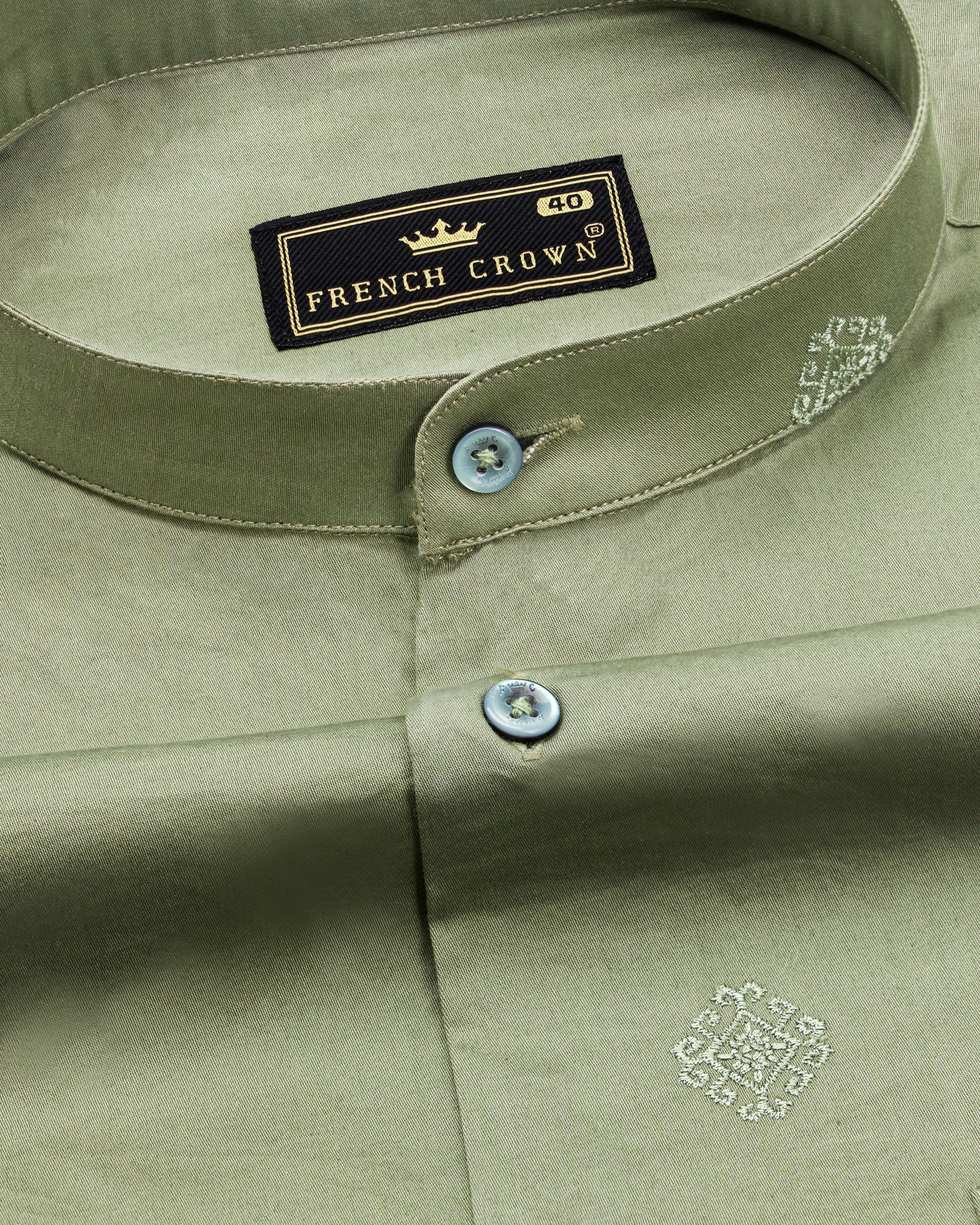 Cement Green Embroidered Super Soft Premium Cotton Shirt 9821-M-GR-38, 9821-M-GR-H-38, 9821-M-GR-39, 9821-M-GR-H-39, 9821-M-GR-40, 9821-M-GR-H-40, 9821-M-GR-42, 9821-M-GR-H-42, 9821-M-GR-44, 9821-M-GR-H-44, 9821-M-GR-46, 9821-M-GR-H-46, 9821-M-GR-48, 9821-M-GR-H-48, 9821-M-GR-50, 9821-M-GR-H-50, 9821-M-GR-52, 9821-M-GR-H-52