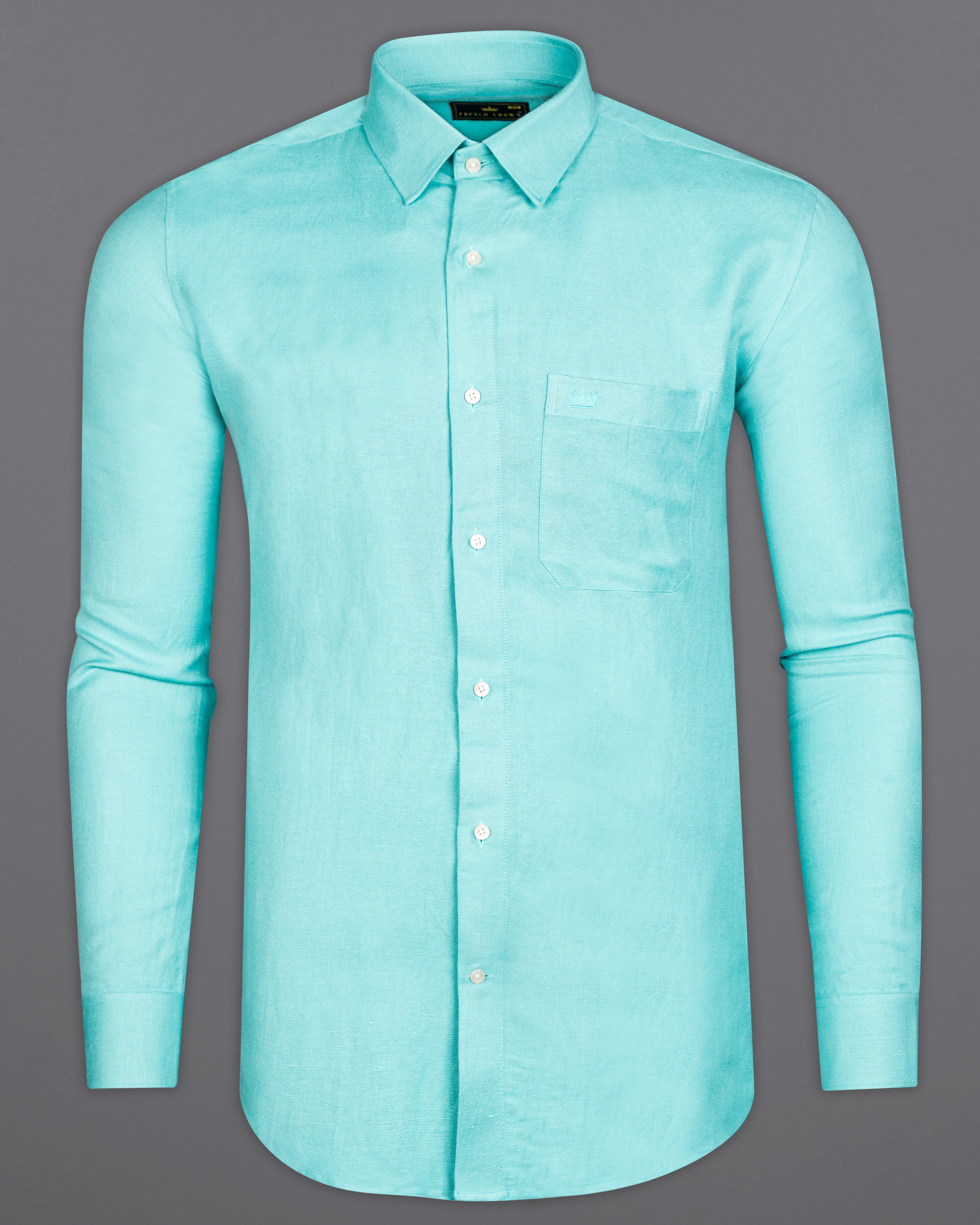 Mizuasagi Aqua Blue Luxurious Linen Shirt 9822-38, 9822-H-38, 9822-39, 9822-H-39, 9822-40, 9822-H-40, 9822-42, 9822-H-42, 9822-44, 9822-H-44, 9822-46, 9822-H-46, 9822-48, 9822-H-48, 9822-50, 9822-H-50, 9822-52, 9822-H-52