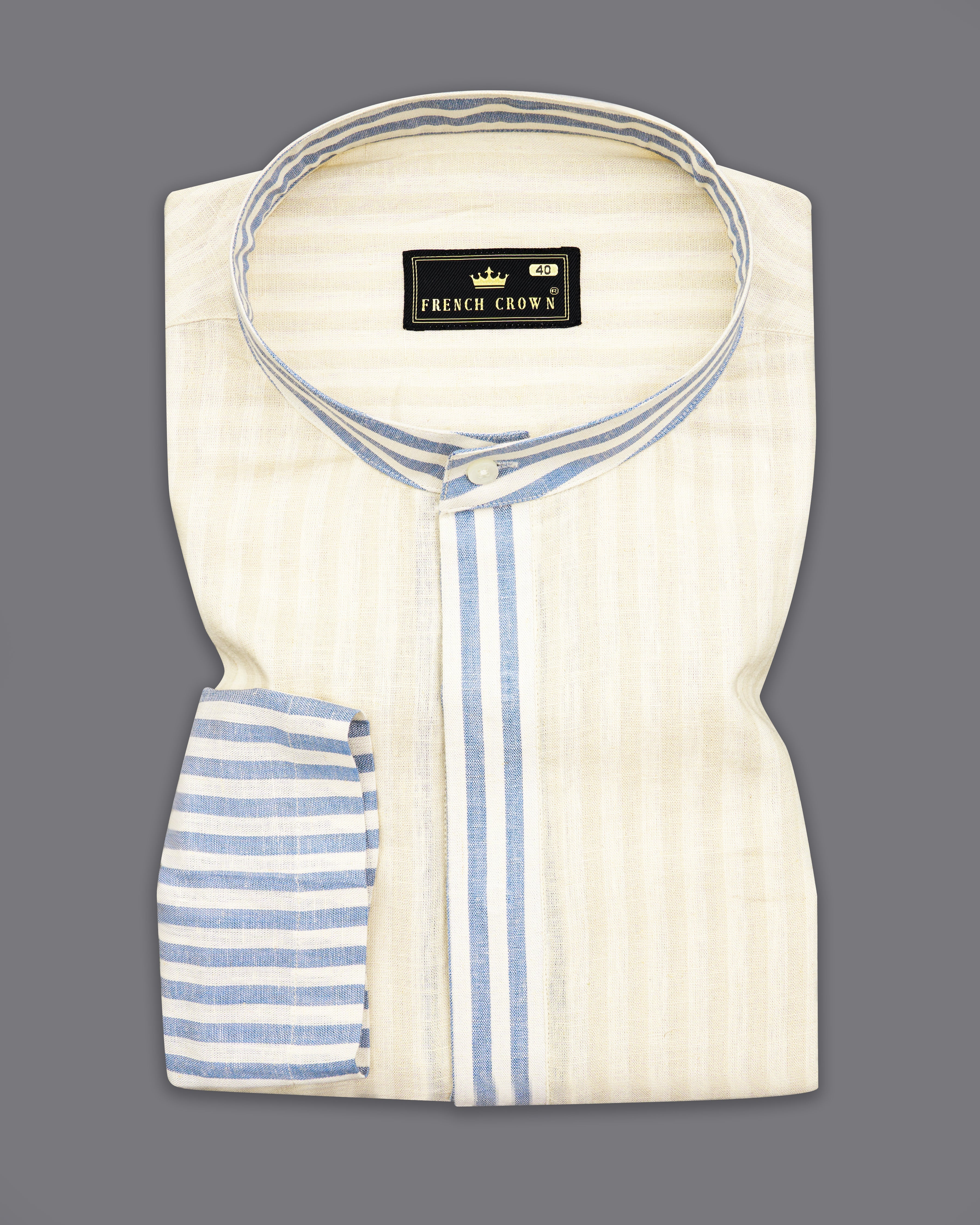 Wheatfield Beige and White Striped Luxurious Linen Designer Shirt 9832-M-P473-38, 9832-M-P473-H-38, 9832-M-P473-39, 9832-M-P473-H-39, 9832-M-P473-40, 9832-M-P473-H-40, 9832-M-P473-42, 9832-M-P473-H-42, 9832-M-P473-44, 9832-M-P473-H-44, 9832-M-P473-46, 9832-M-P473-H-46, 9832-M-P473-48, 9832-M-P473-H-48, 9832-M-P473-50, 9832-M-P473-H-50, 9832-M-P473-52, 9832-M-P473-H-52