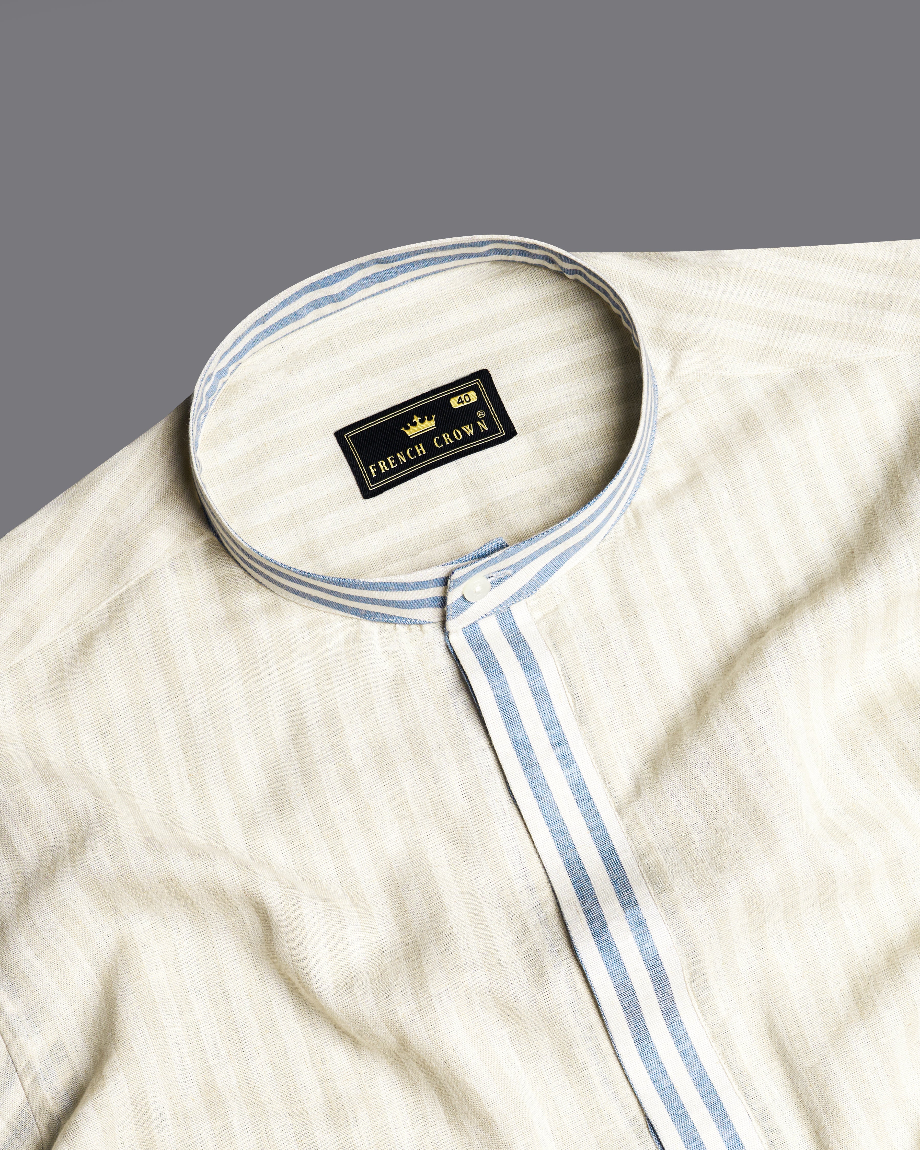 Wheatfield Beige and White Striped Luxurious Linen Designer Shirt 9832-M-P473-38, 9832-M-P473-H-38, 9832-M-P473-39, 9832-M-P473-H-39, 9832-M-P473-40, 9832-M-P473-H-40, 9832-M-P473-42, 9832-M-P473-H-42, 9832-M-P473-44, 9832-M-P473-H-44, 9832-M-P473-46, 9832-M-P473-H-46, 9832-M-P473-48, 9832-M-P473-H-48, 9832-M-P473-50, 9832-M-P473-H-50, 9832-M-P473-52, 9832-M-P473-H-52