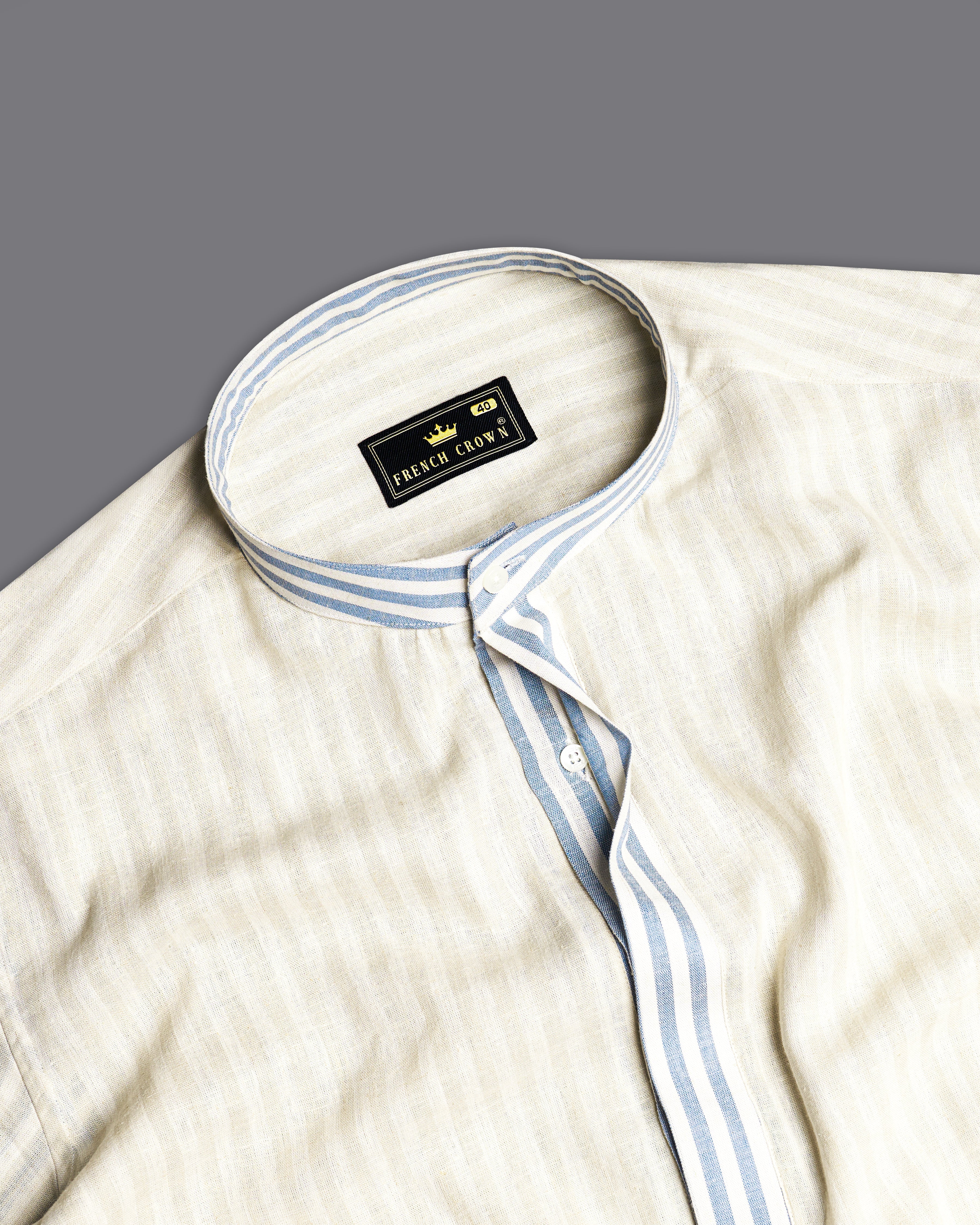 Wheatfield Beige and White Striped Luxurious Linen Designer Shirt 9832-M-P473-38, 9832-M-P473-H-38, 9832-M-P473-39, 9832-M-P473-H-39, 9832-M-P473-40, 9832-M-P473-H-40, 9832-M-P473-42, 9832-M-P473-H-42, 9832-M-P473-44, 9832-M-P473-H-44, 9832-M-P473-46, 9832-M-P473-H-46, 9832-M-P473-48, 9832-M-P473-H-48, 9832-M-P473-50, 9832-M-P473-H-50, 9832-M-P473-52, 9832-M-P473-H-52