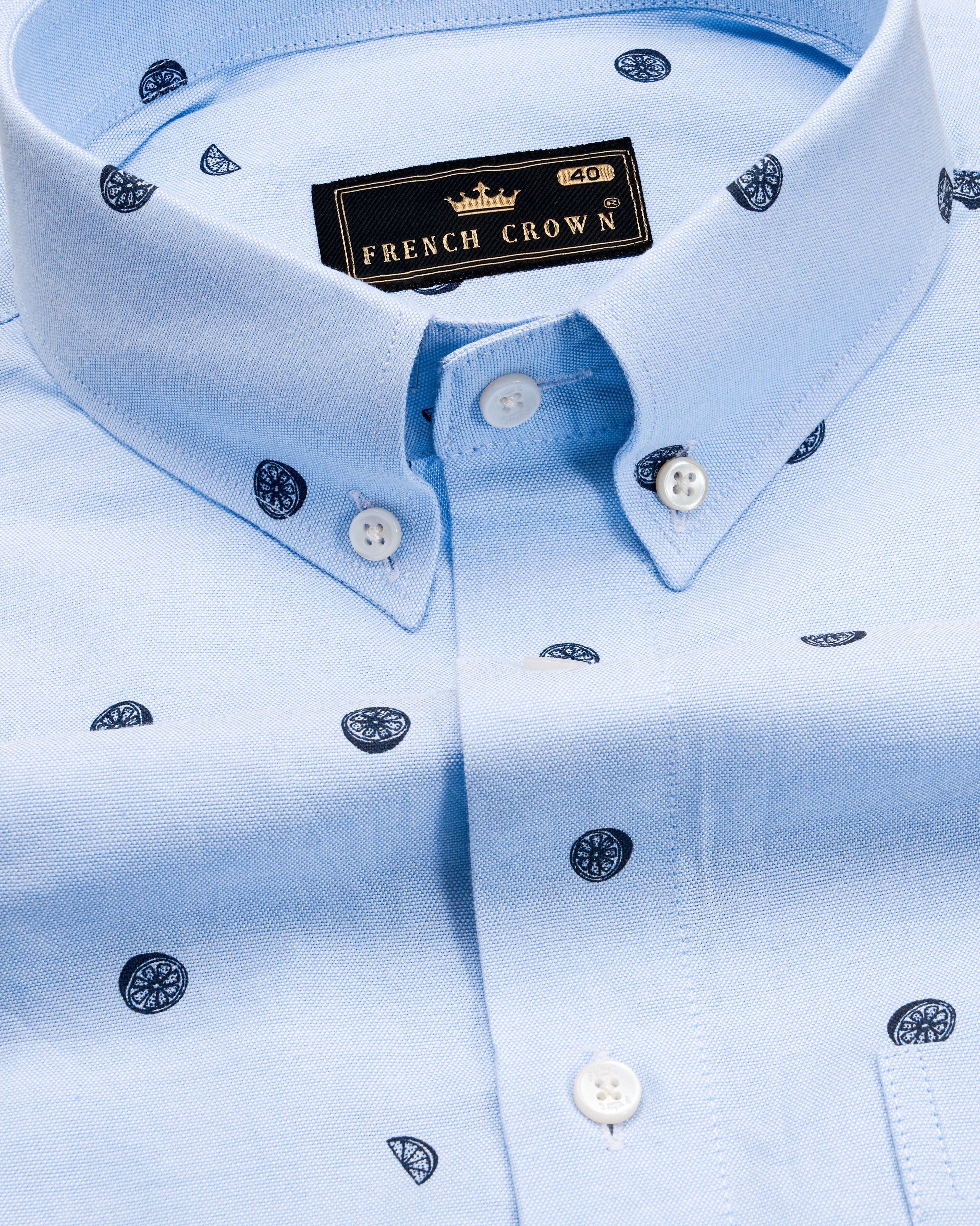 Spindle Sky Blue with Gunmetal Blue Printed Royal Oxford Shirt 9849-BD-38, 9849-BD-H-38, 9849-BD-39, 9849-BD-H-39, 9849-BD-40, 9849-BD-H-40, 9849-BD-42, 9849-BD-H-42, 9849-BD-44, 9849-BD-H-44, 9849-BD-46, 9849-BD-H-46, 9849-BD-48, 9849-BD-H-48, 9849-BD-50, 9849-BD-H-50, 9849-BD-52, 9849-BD-H-52