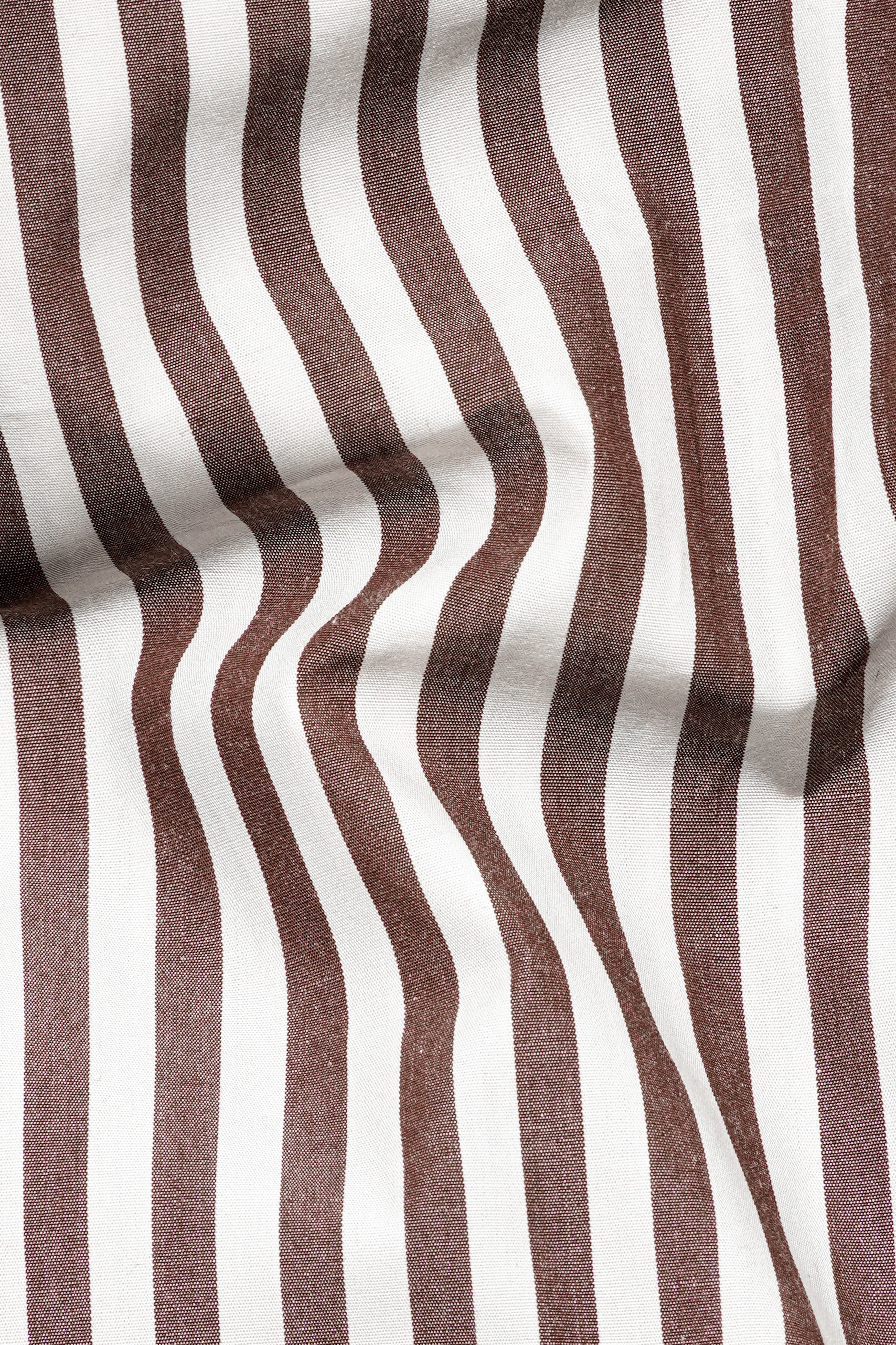 Millbrook Brown and White Striped Premium Cotton Designer Shirt