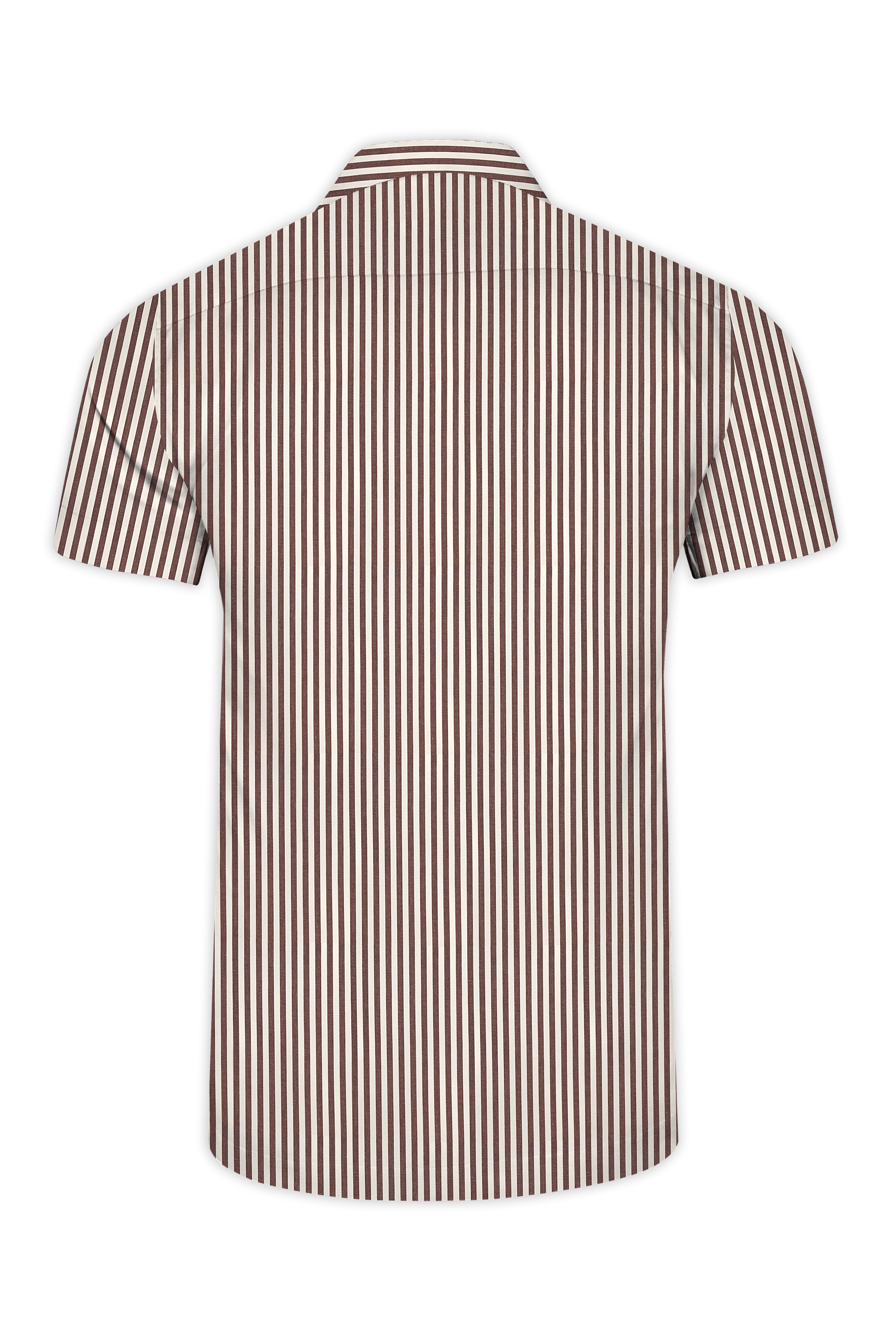 Millbrook Brown and White Striped Premium Cotton Designer Shirt